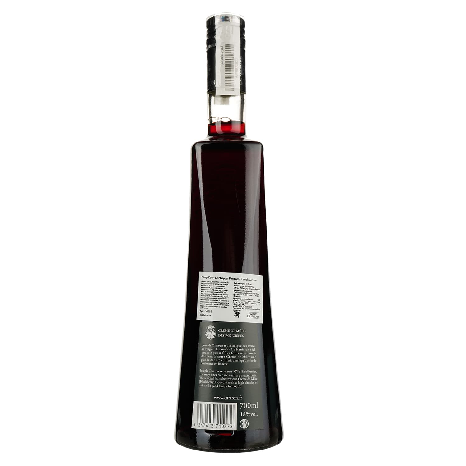 Лікер Joseph Cartron Creme De Mure Des Roncieres, 18%, 0,7 л