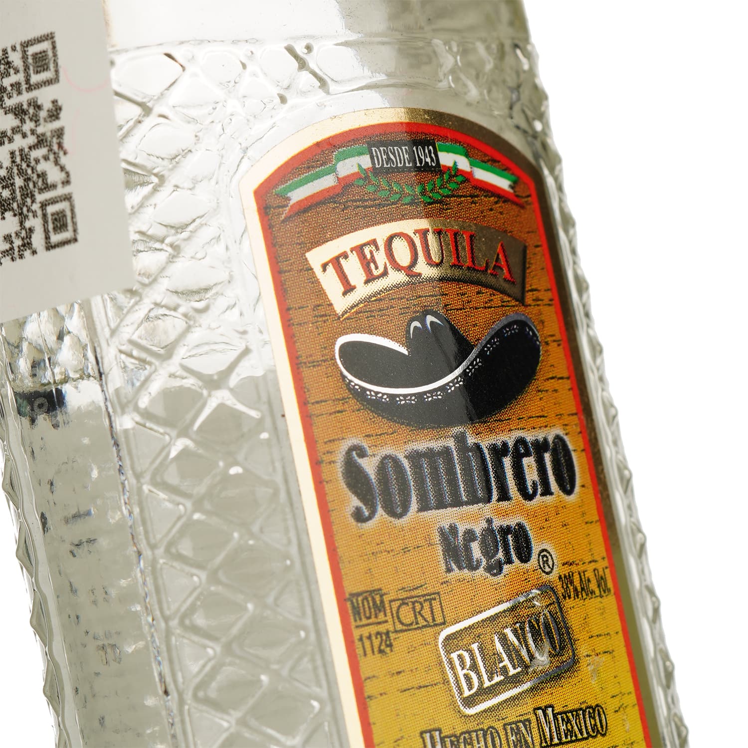 Текіла Sombrero Negro Silver 38% 0.05 л