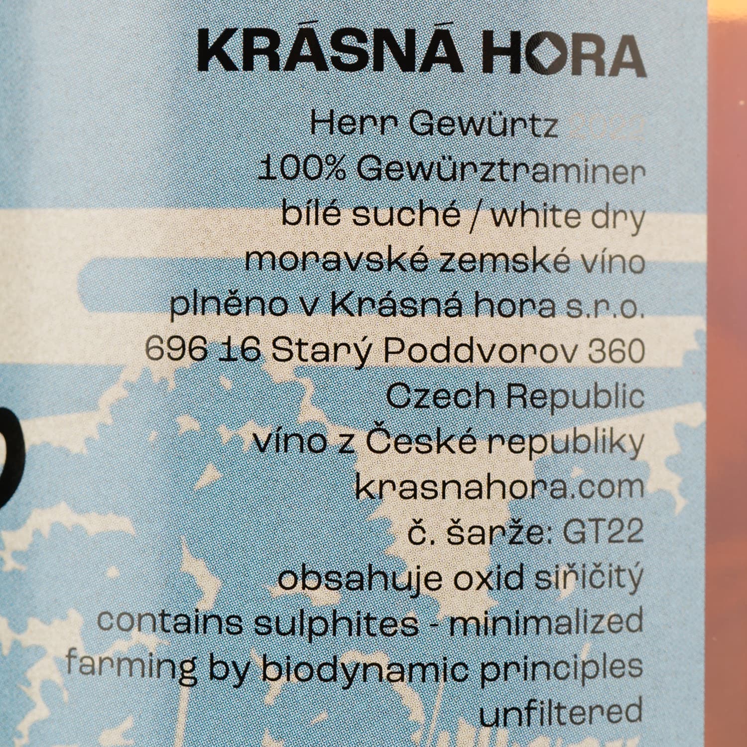 Вино Krasna hora Herr Gewurtz біле, сухе, 12%, 0,75 л