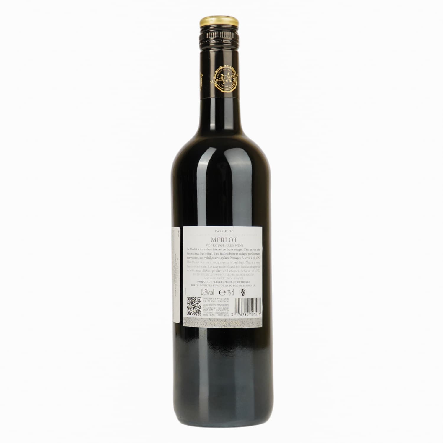 Вино Marcel Martin Merlot червоне сухе 13% 0.75 л