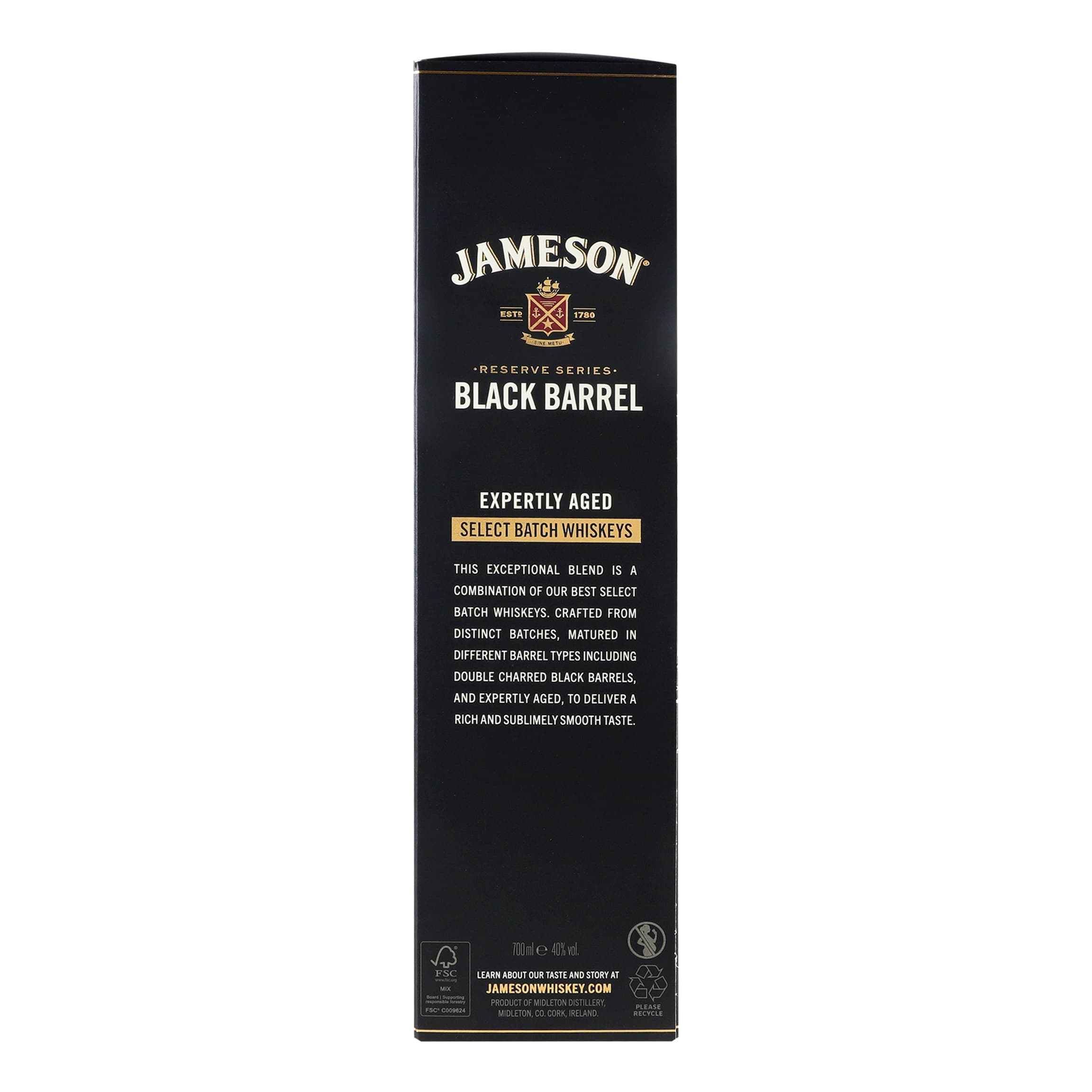 Віскі Jameson Black Barrel 40% 0.7 л в подарунковій упаковці