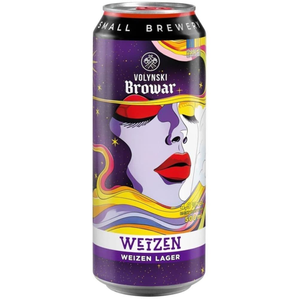 Пиво Volynski Browar Weizen, світле, нефільтроване, 4,9%, з/б, 0,5 л