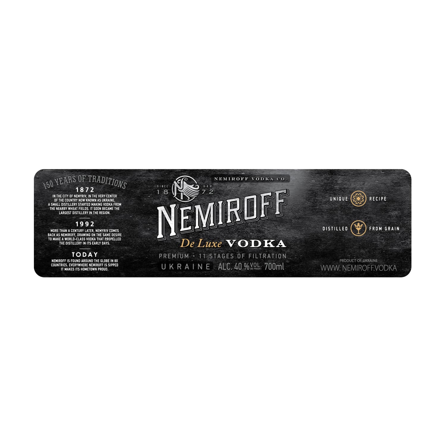 Упаковка горілки Nemiroff De Luxe 40% 8.4 л (0.7 л x 12 шт.)