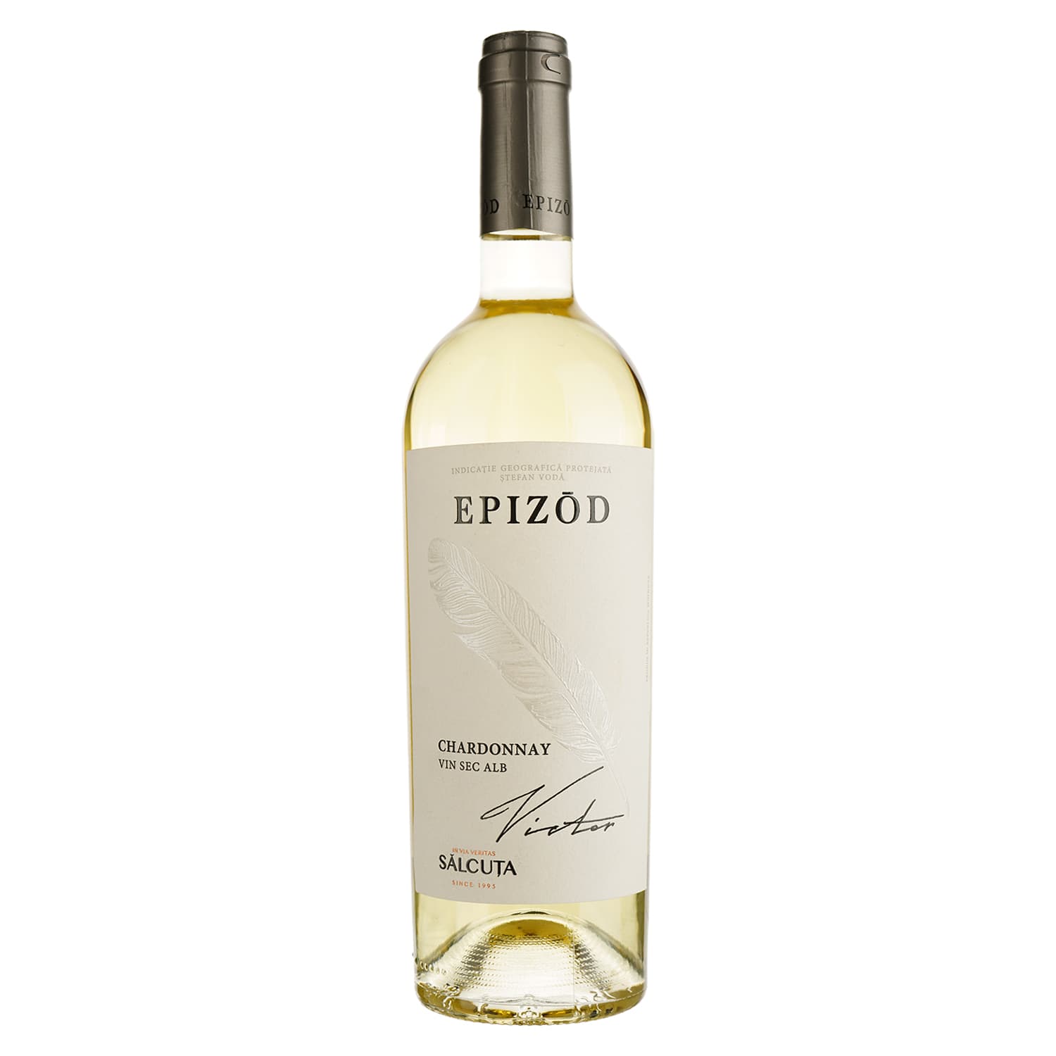 Вино Salcuta Epizod Chardonnay, біле, сухе, 0,75 л