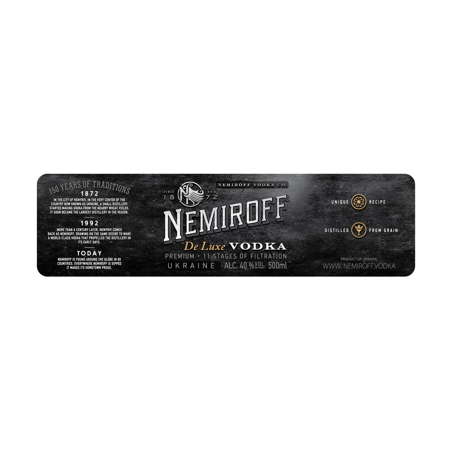 Горілка особлива Nemiroff De Luxe 40% 0.5 л