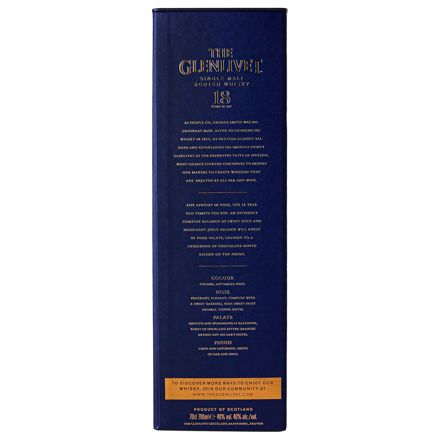 Віскі The Glenlivet 18 років, 40%, 0,7 л