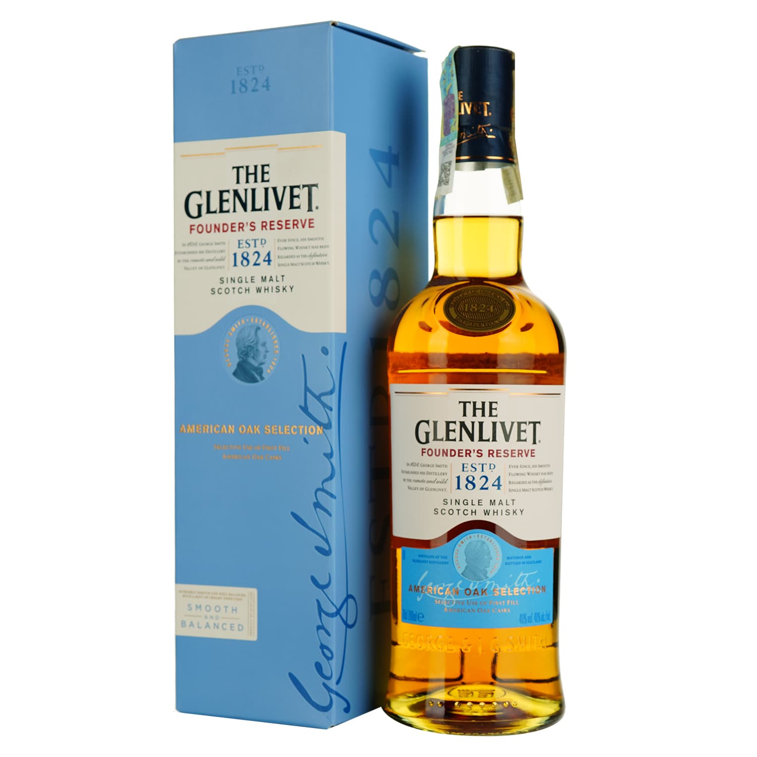 Віскі The Glenlivet Founder's Reserve, в подарунковій упаковці, 40%, 0,7 л
