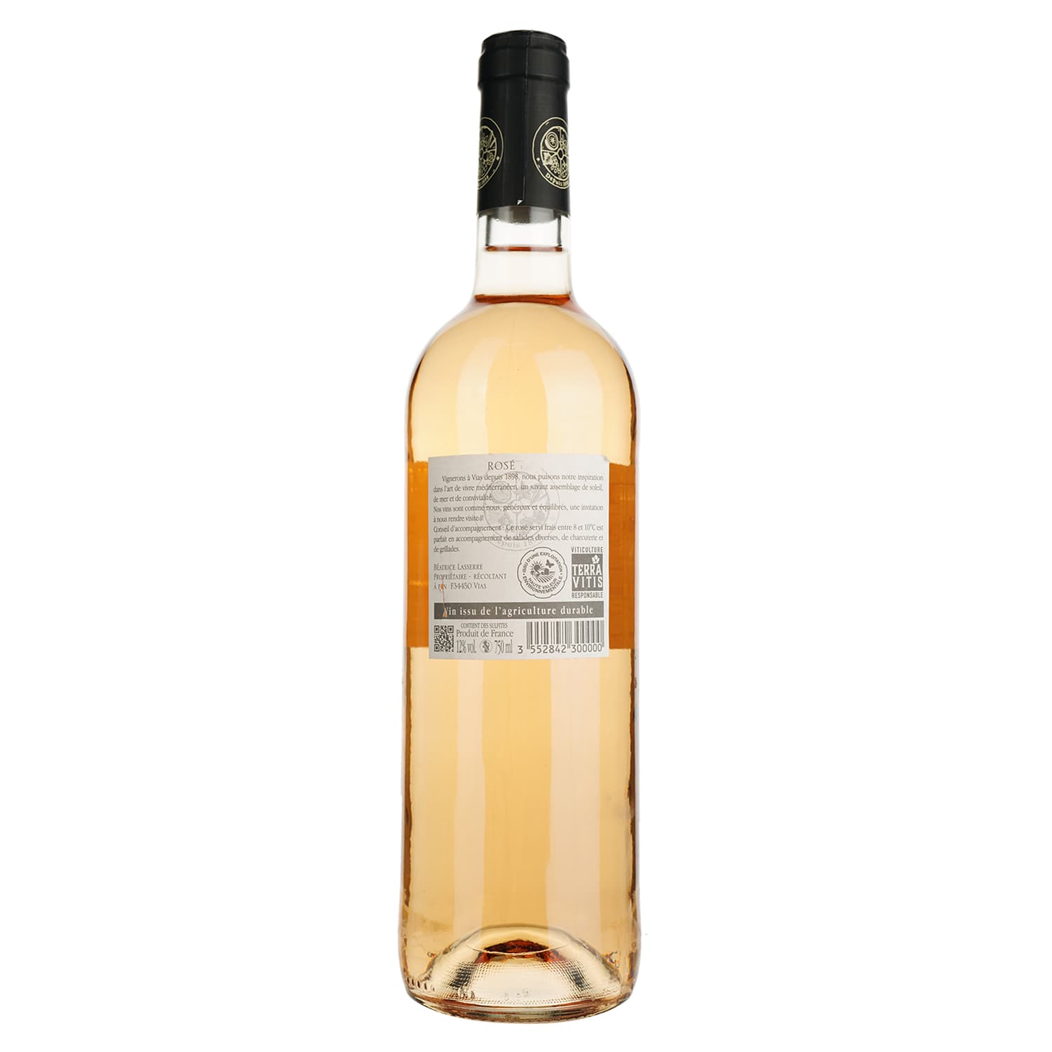Вино Tour Des Pins Terre de Garrigue Pays D'oc IGP, рожеве, сухе, 0,75 л