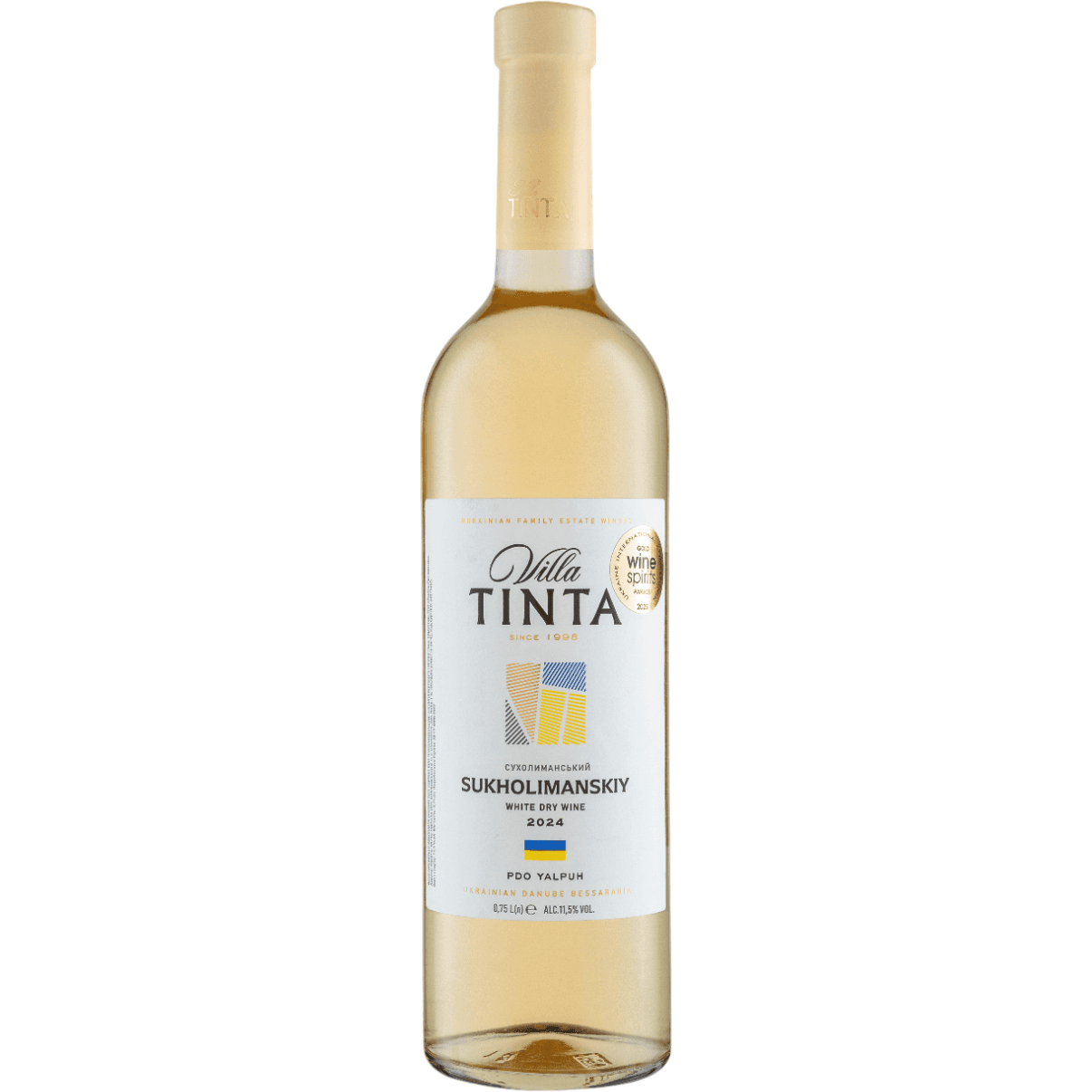 Вино Villa Tinta Sukholimanskiy, 12%, біле, сухе, 0,75 л (8000018914808)