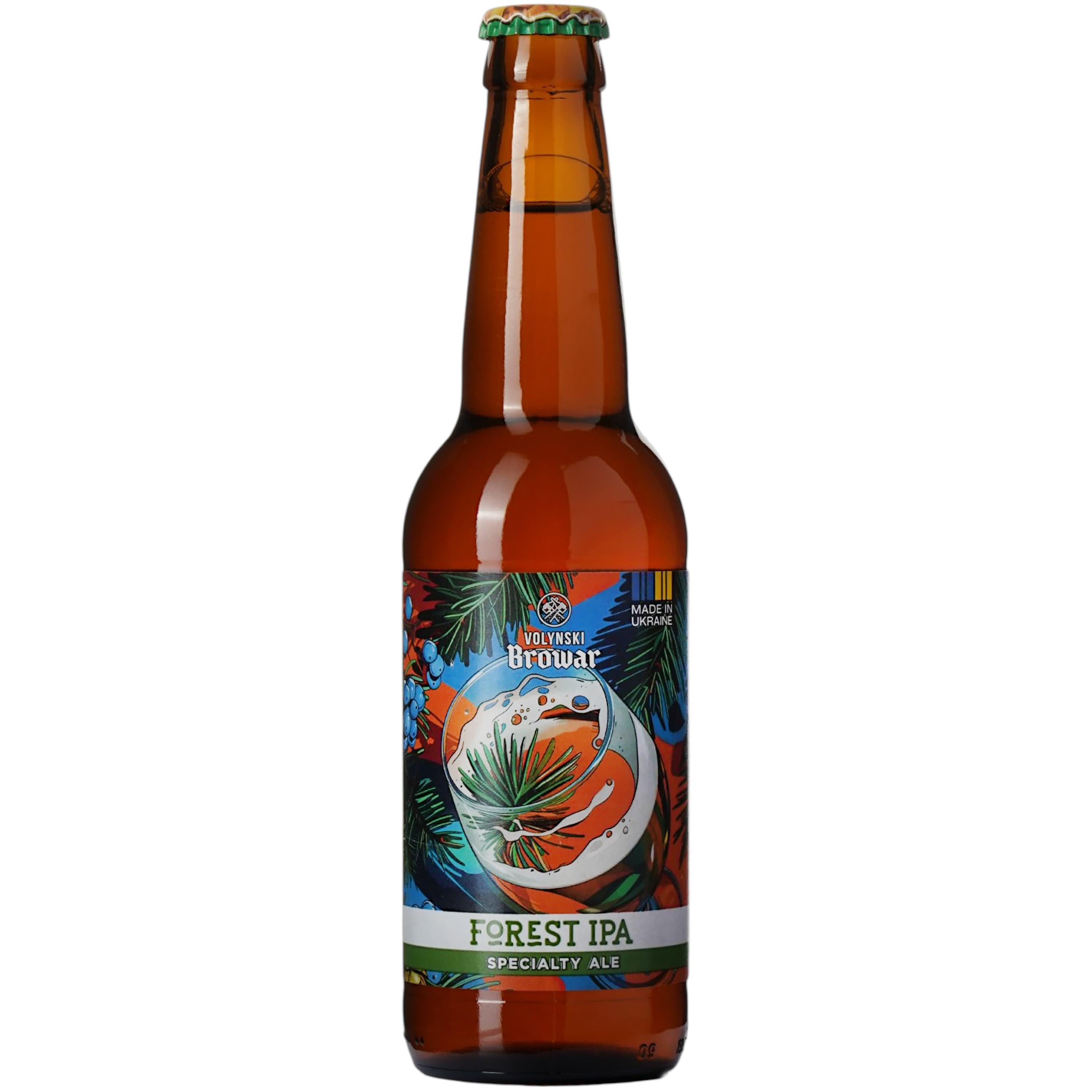 Пиво Volynski Browar Forest Ipa, світле, нефільтроване, 5,7%, 0,35 л