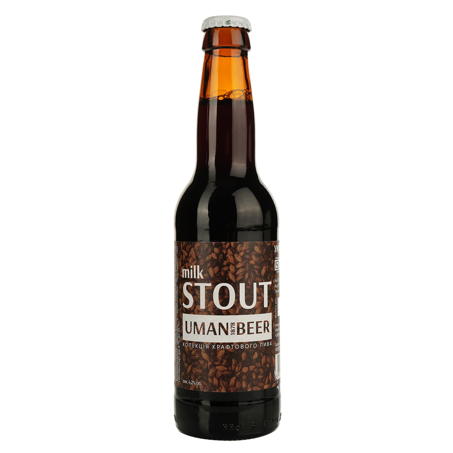 Пиво Уманьпиво Milk Stout темне 4.2% 0.33 л