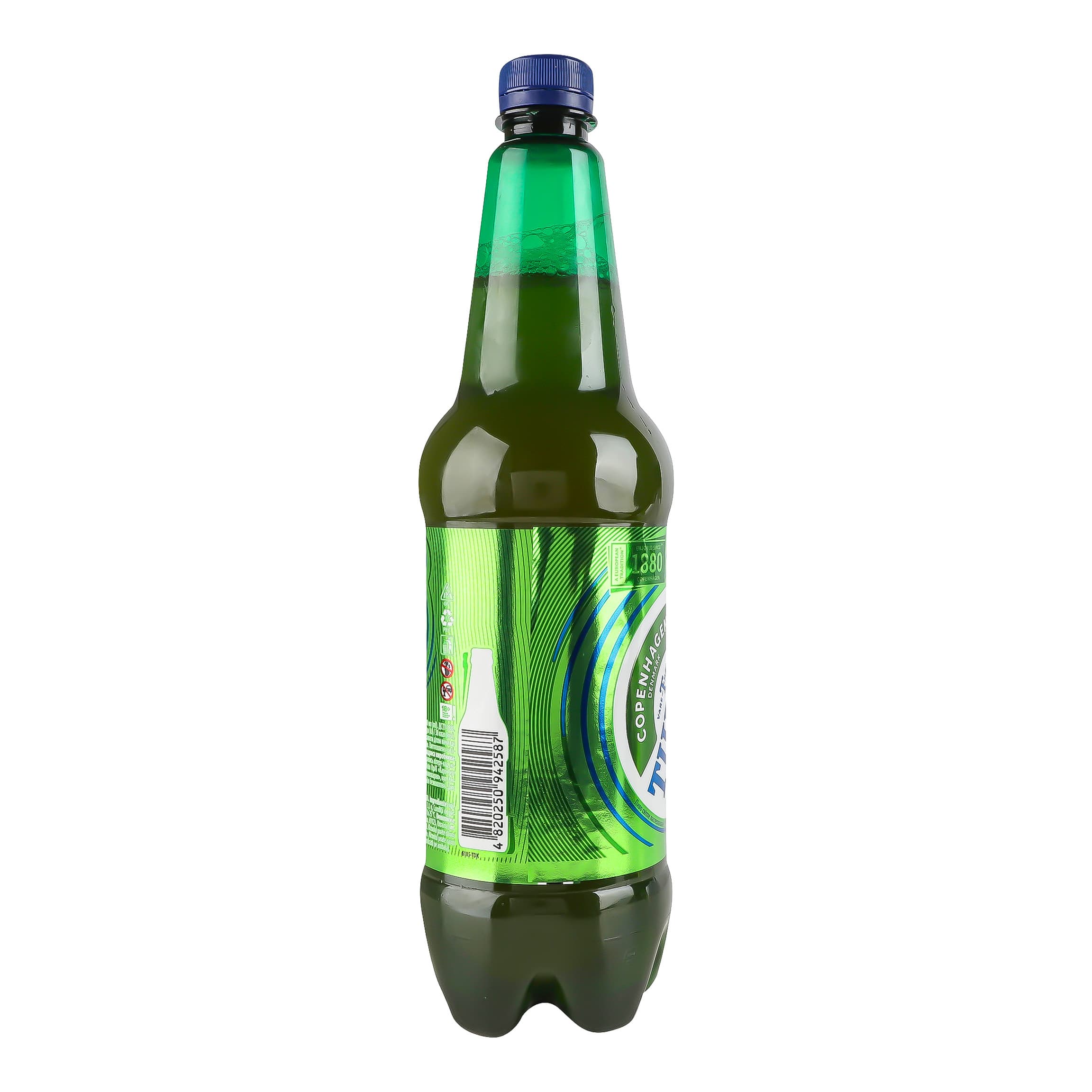 Пиво Tuborg Green, світле, 4,6%, 0,9 л