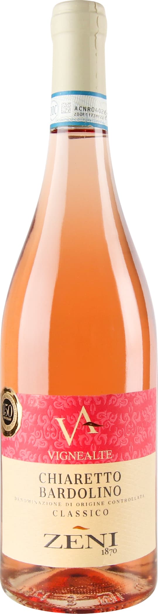 Вино Zeni Chiaretto Classico Vigne Alte, 12,5%, 0,75 л