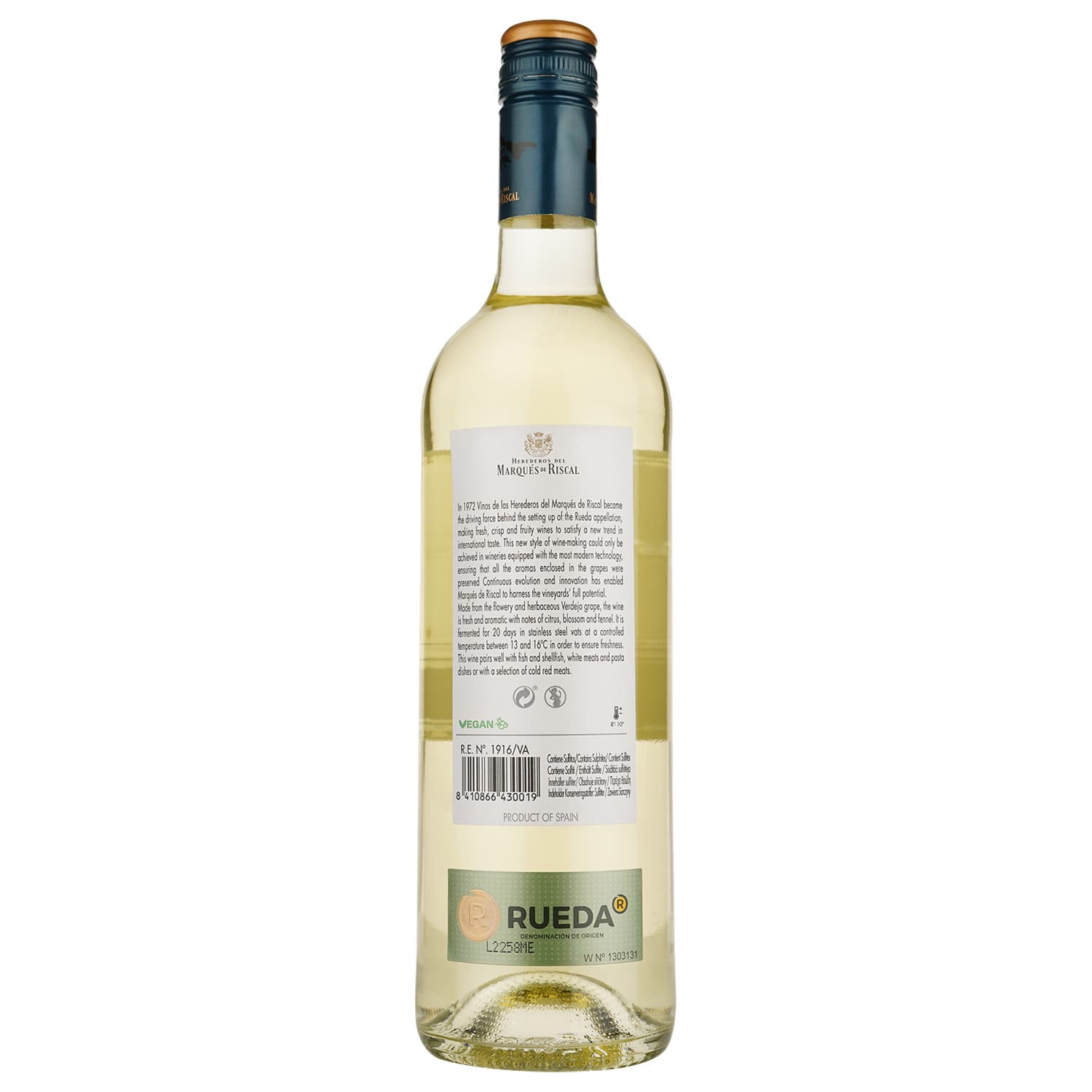 Вино Marques de Riscal Rueda, біле, сухе, 13,5%, 0,75 л (7701)