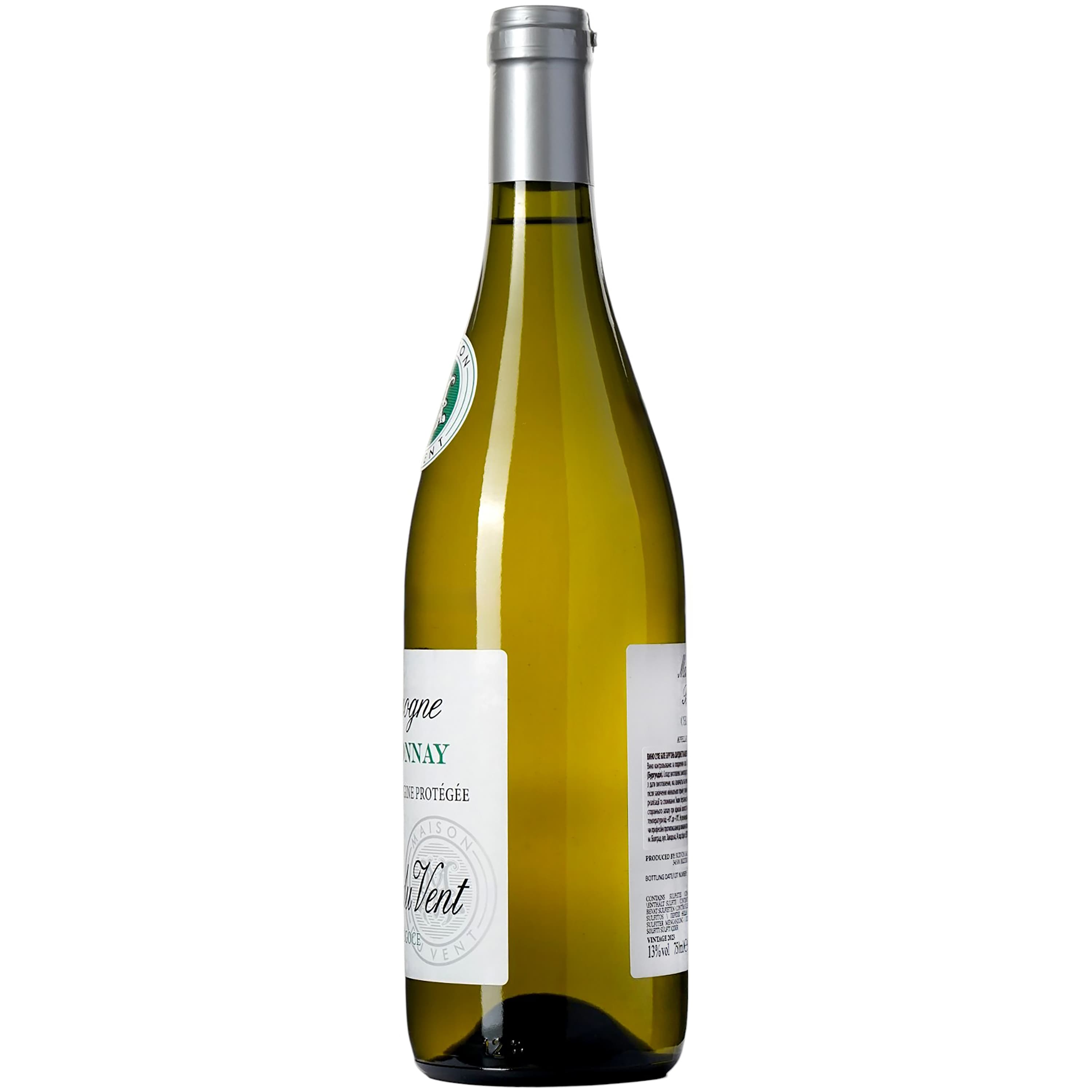 Вино Maison du Vent Bourgogne Chardonnay AOC біле сухе 0.75 л