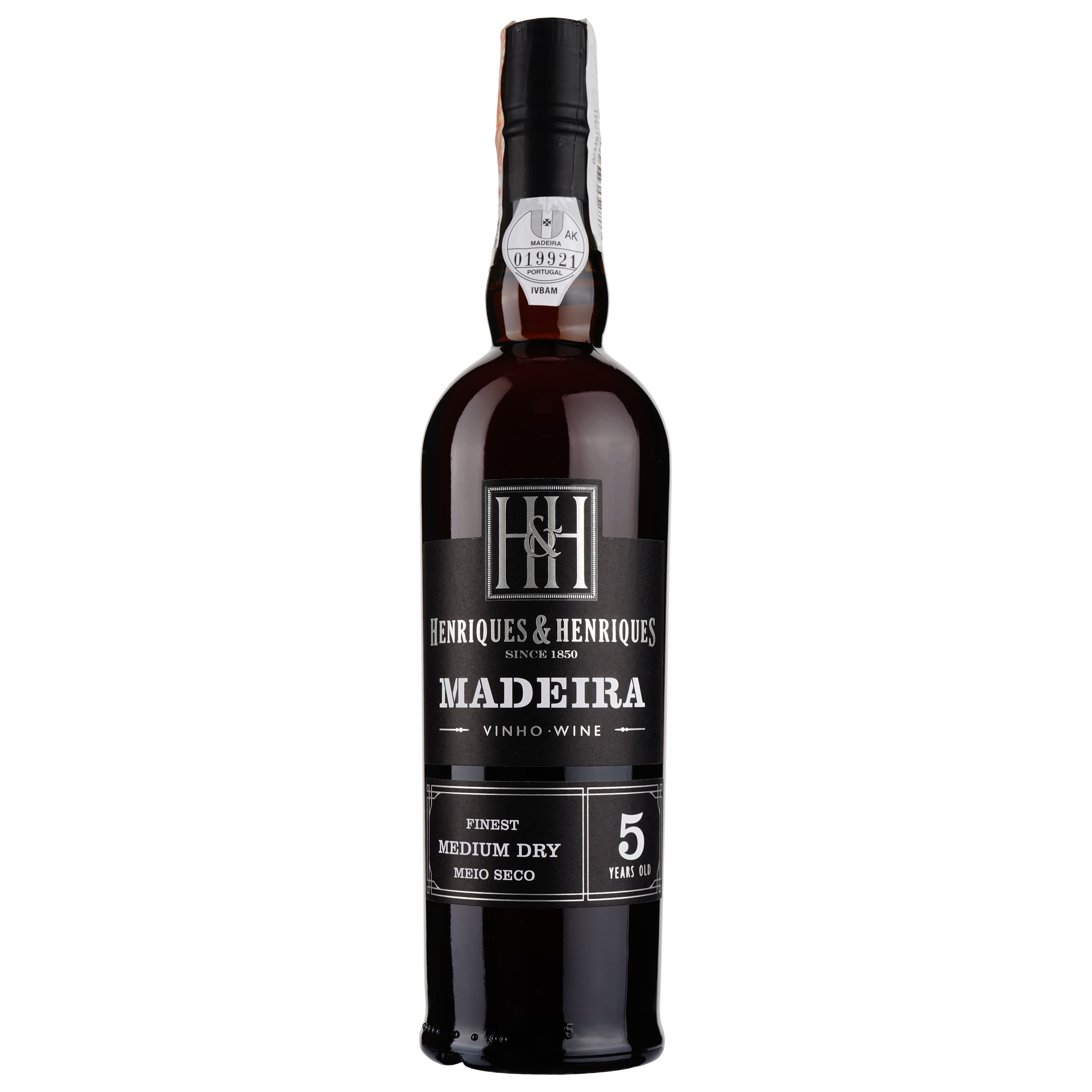 Вино Henriques&Henriques Madeira 5yo Finest Medium Dry, біле, напівсухе, 19%, 0,5 л