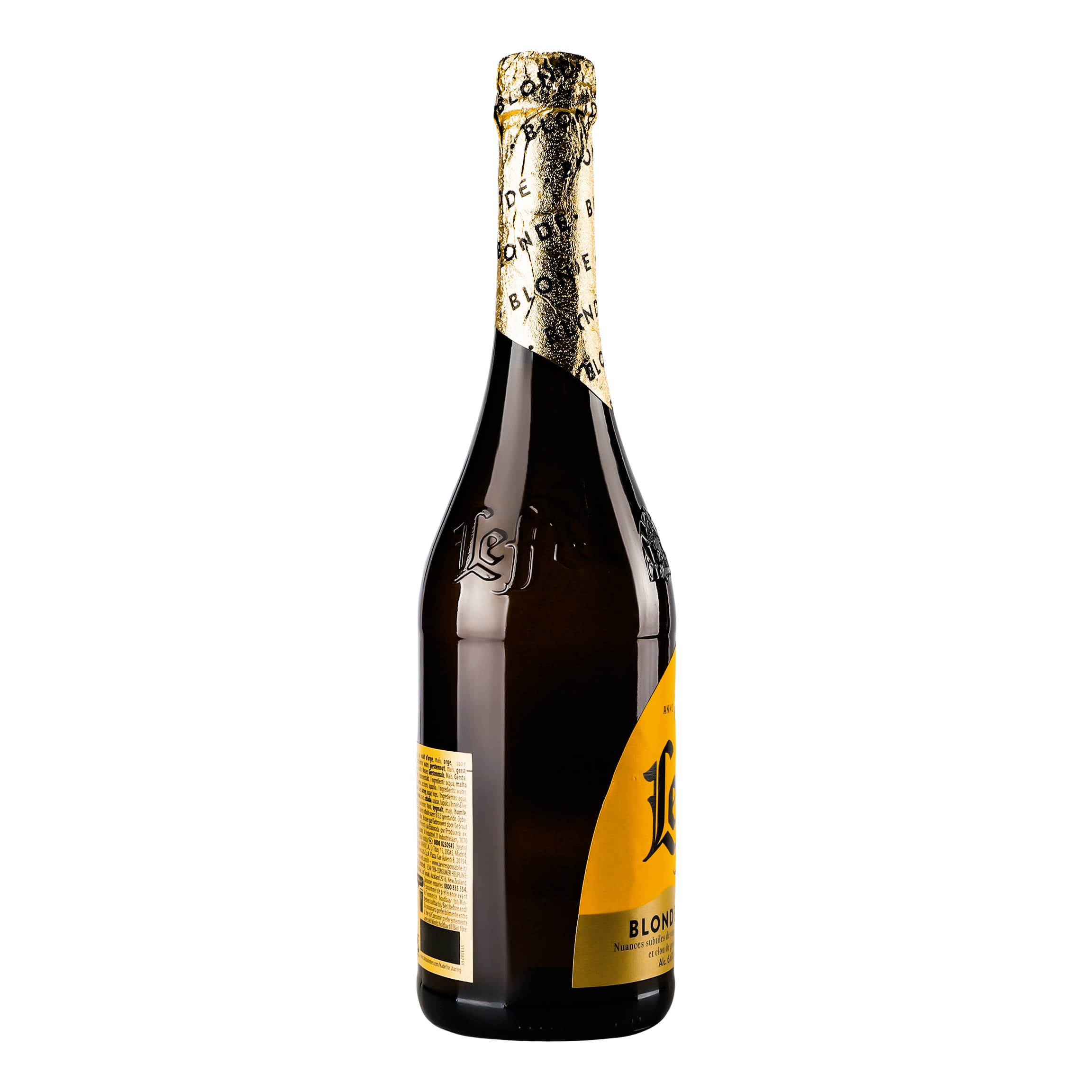 Пиво Leffe Blonde, світле, фільтроване, 6,6%, 0,75 л (639835)