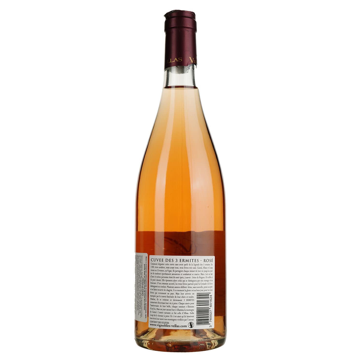 Вино Cuvee des 3 Ermites Rose AOP Pic Saint Loup, рожеве, сухе, 0,75 л