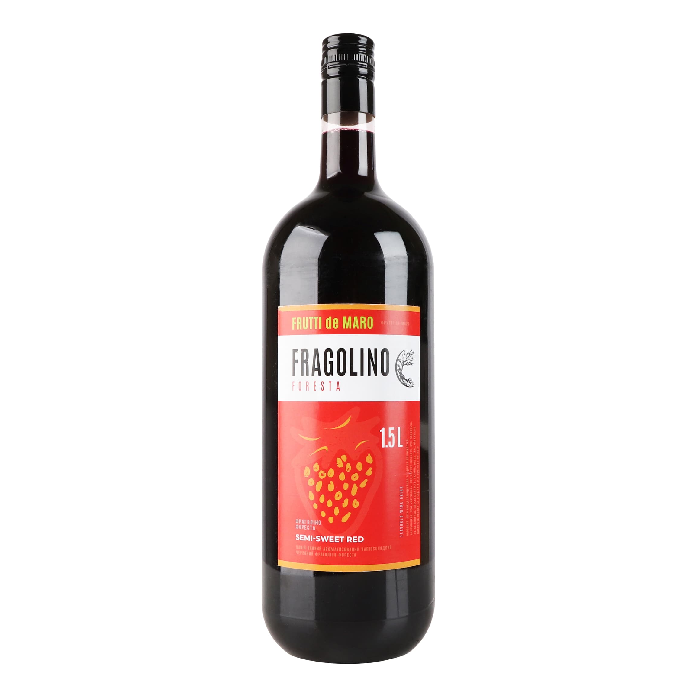 Напій винний Frutti de Maro Fragolino Foresta червоний напівсолодкий 1.5 л