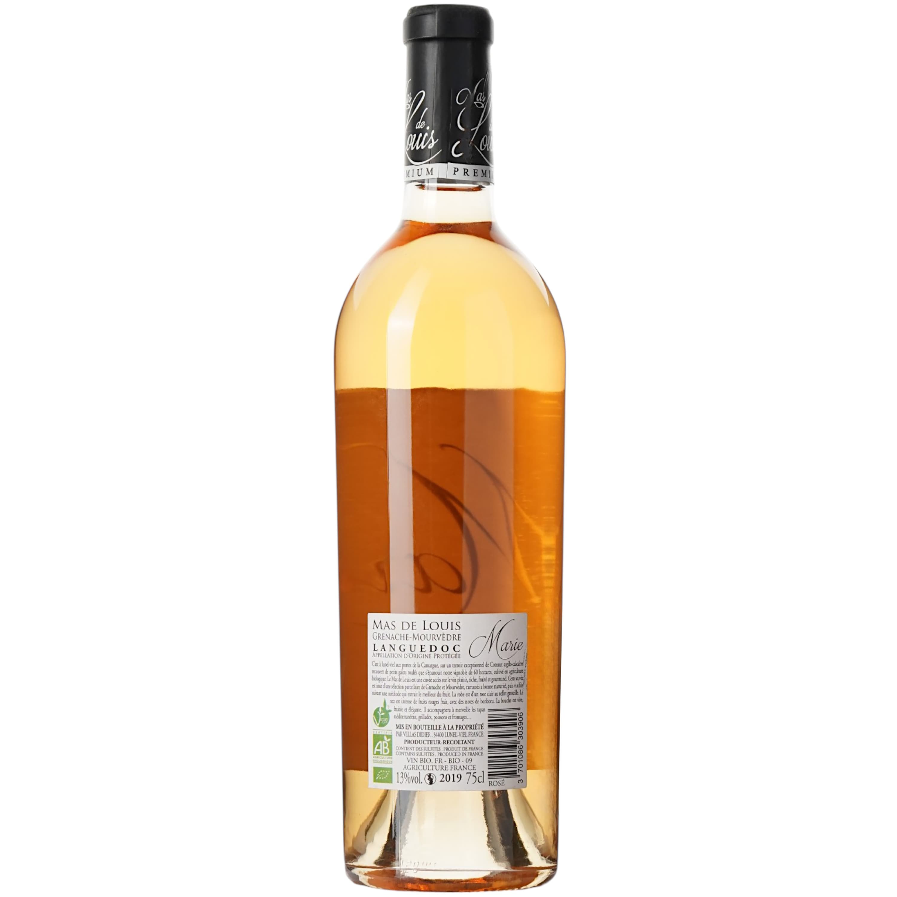 Вино Mas De Louis Marie Bio AOP Languedoc, рожеве, сухе, 0,75 л