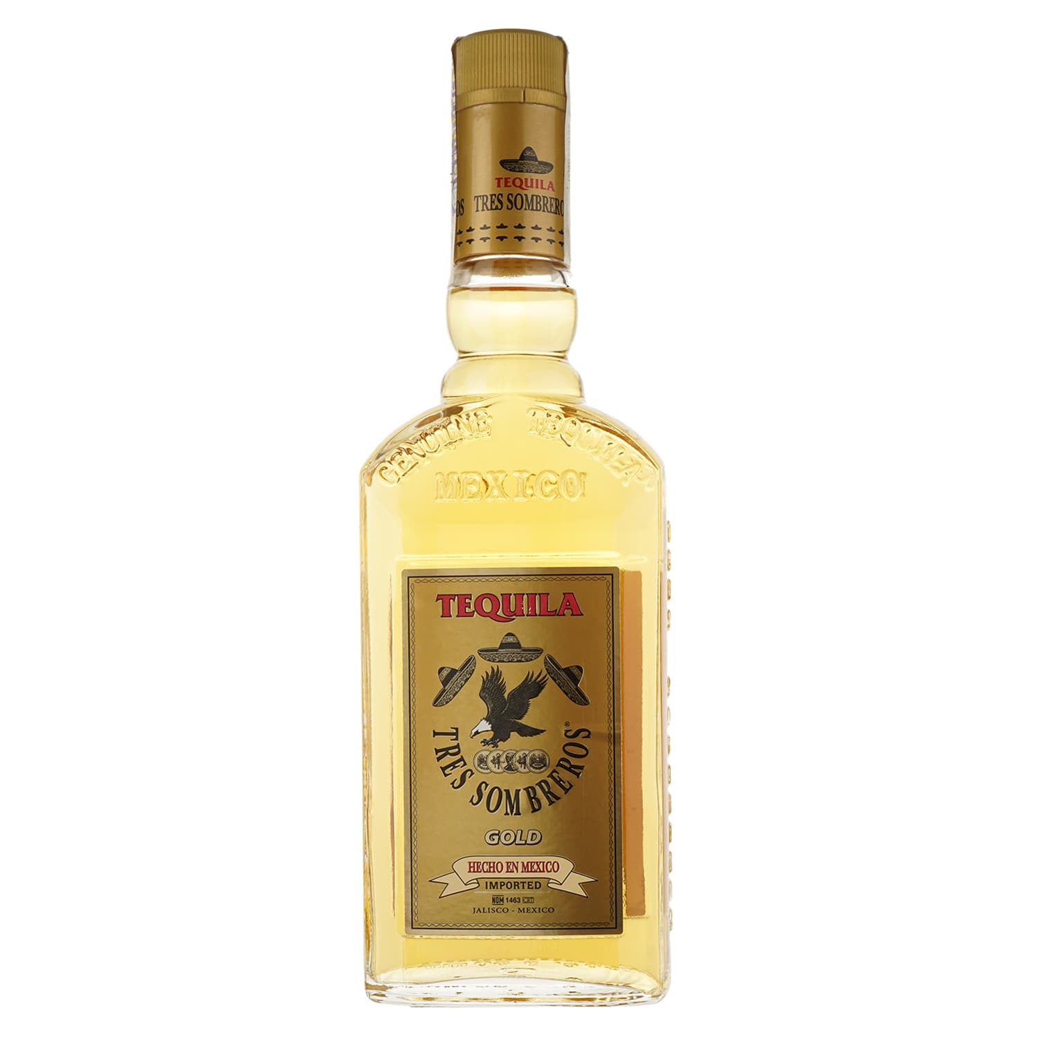 Текіла Tres Sombreros Gold 38% 2 л (2 шт. х 1 л)