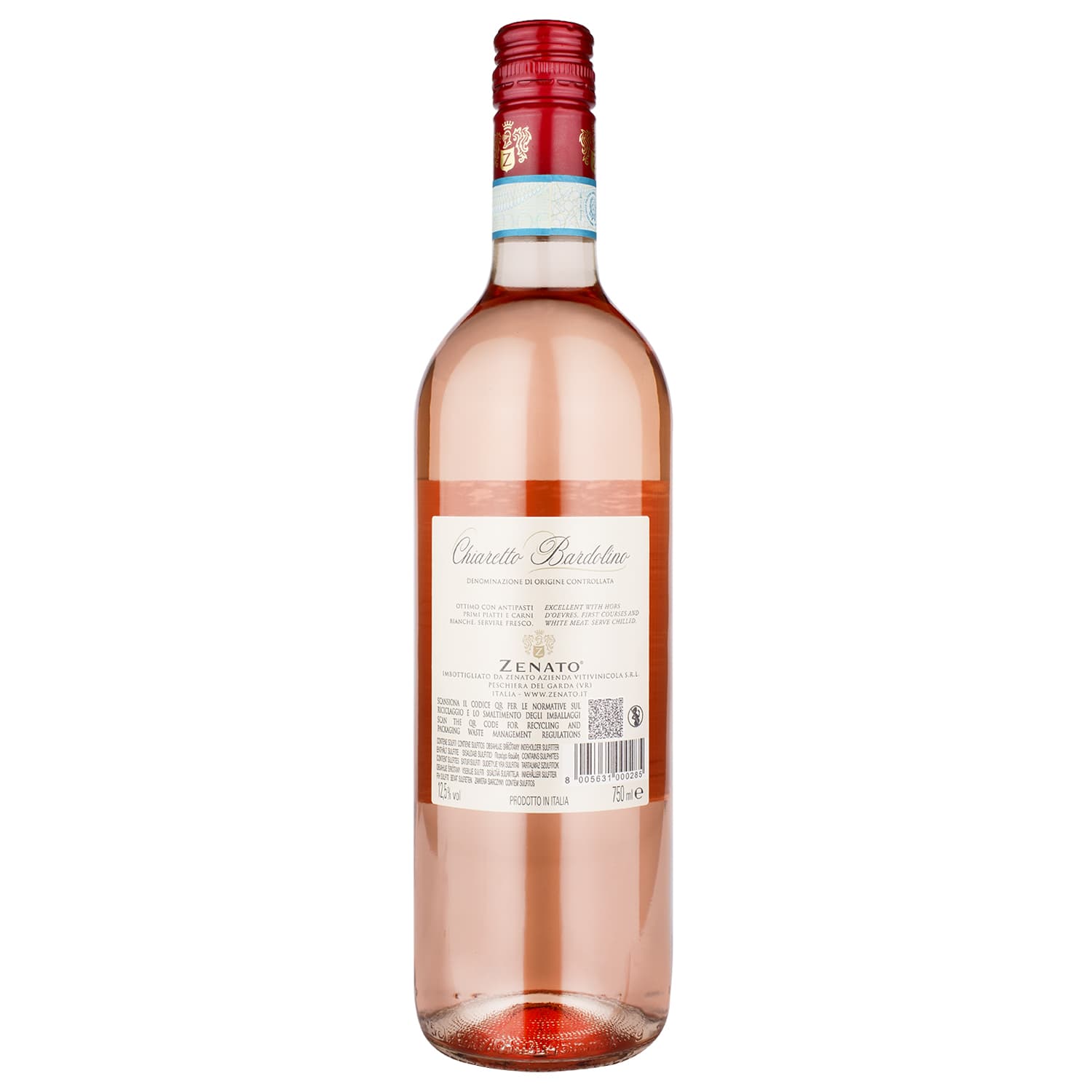 Вино Zenato Chiaretto Bardolino, рожеве, сухе, 0,75 л (26546)