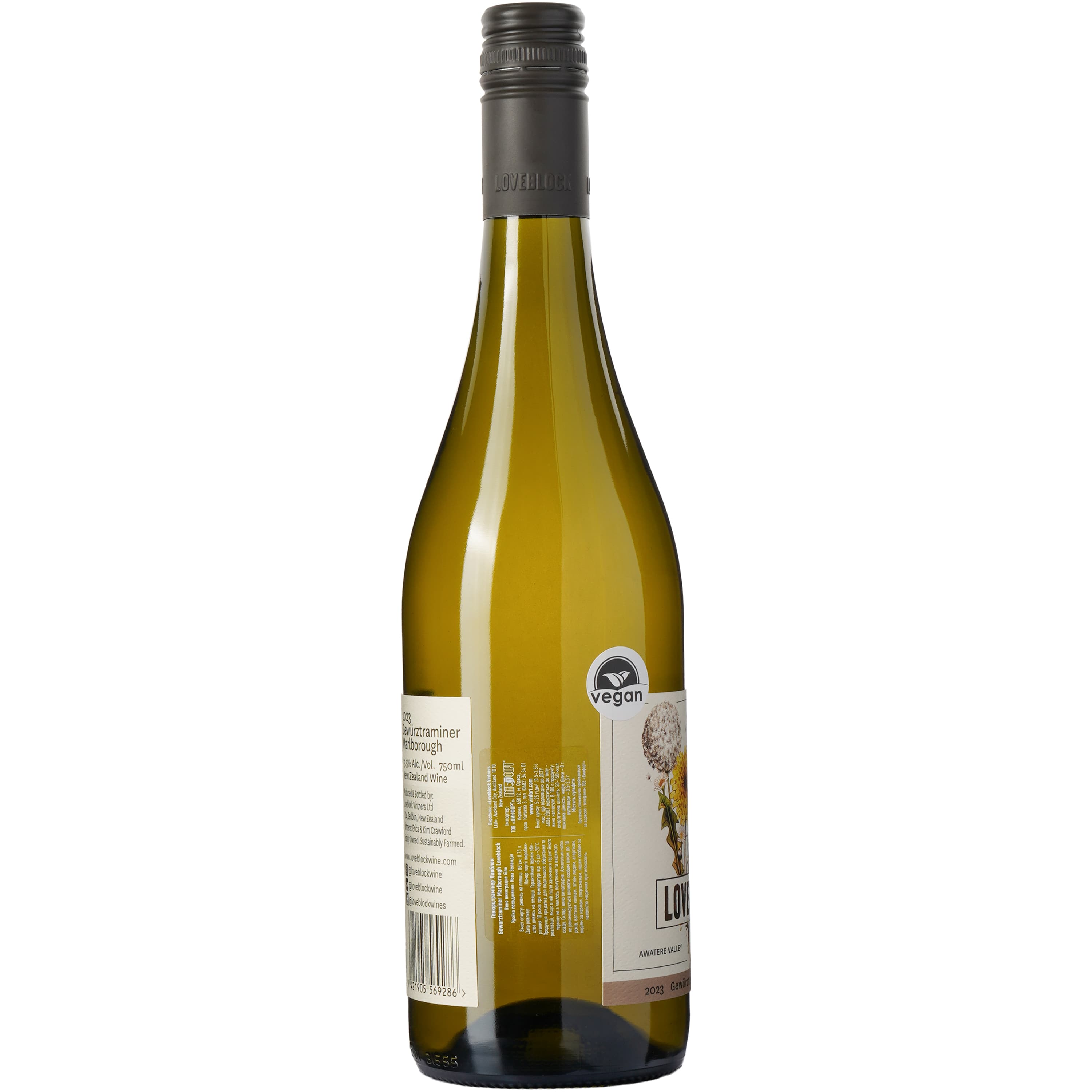 Вино Loveblock Gewurztraminer біле напівсухе 13.5% 0.75 л