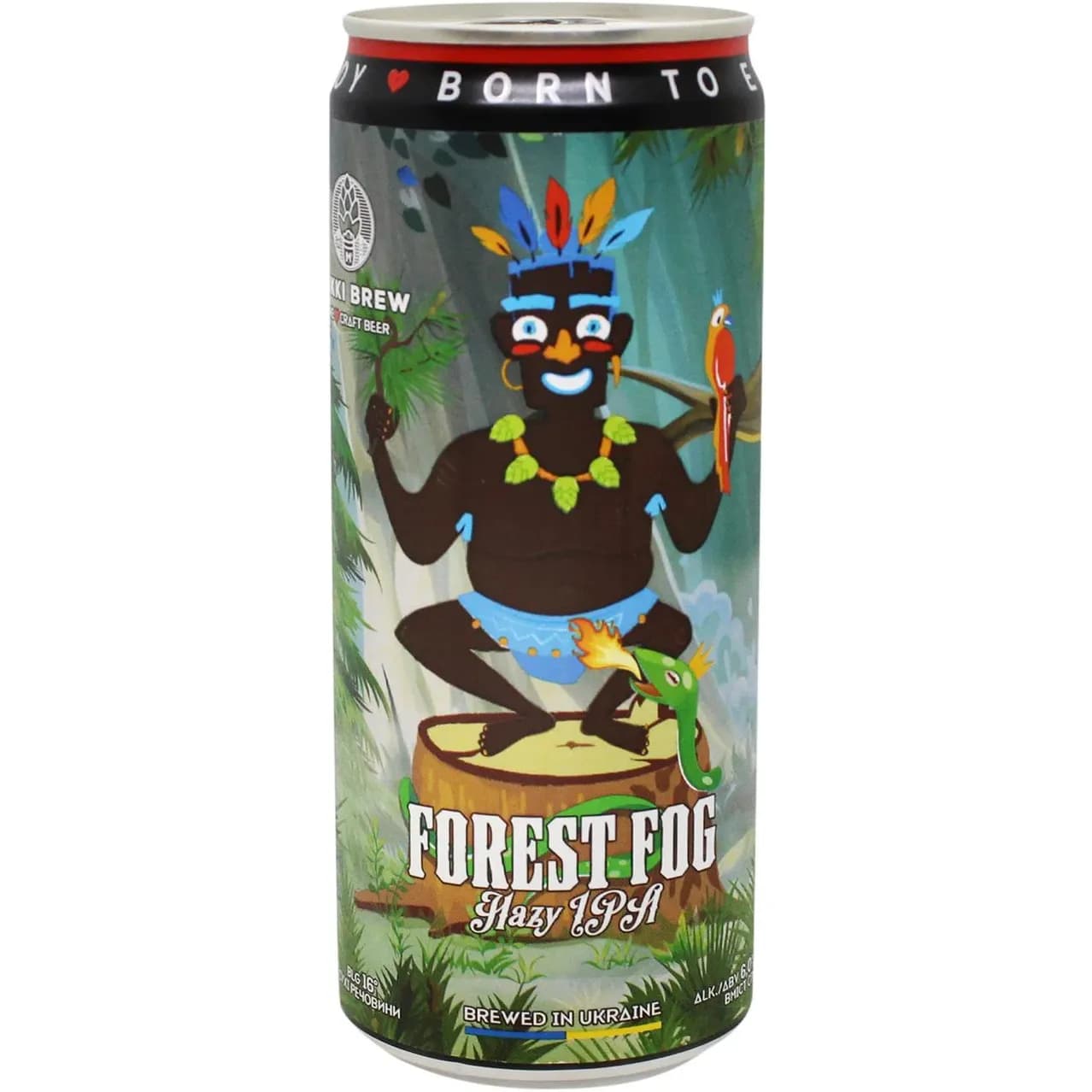 Пиво Mikki Brew Forest Fog, світле, нефільтроване, 6%, з/б, 0,33 л