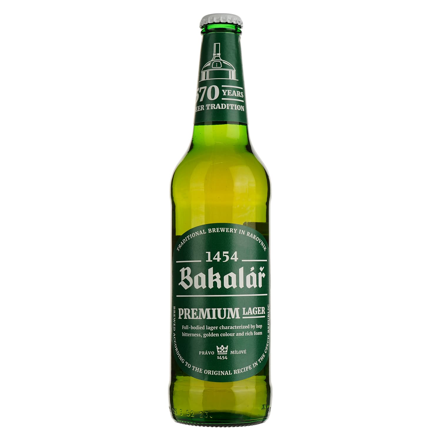 Пиво Bakalar Premium Lager світле 4.9% 0.5 л