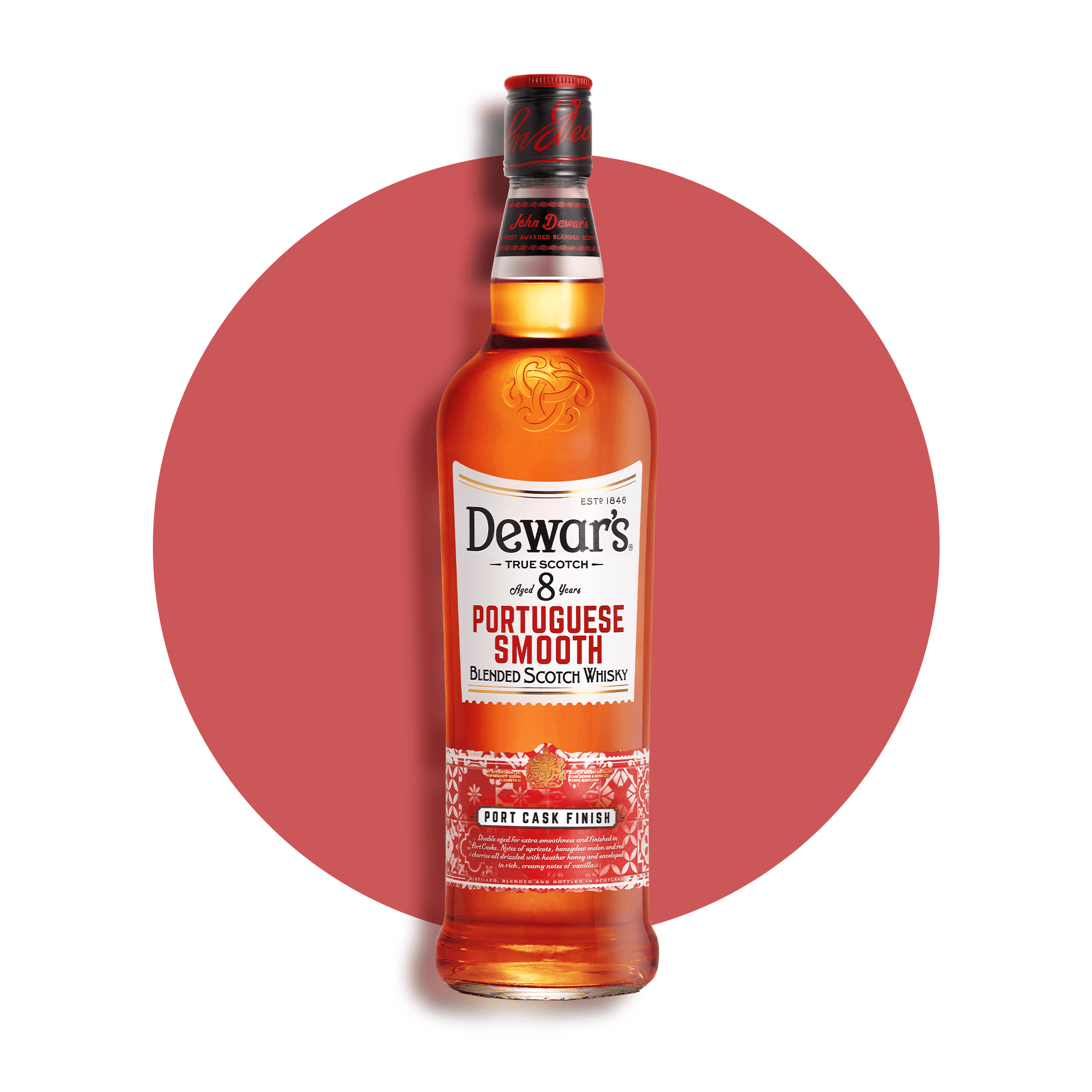 Віскі Dewar's Portuguese Smooth 8 YO Blended Scotch Whisky, 40%, 0,7 л (878771)