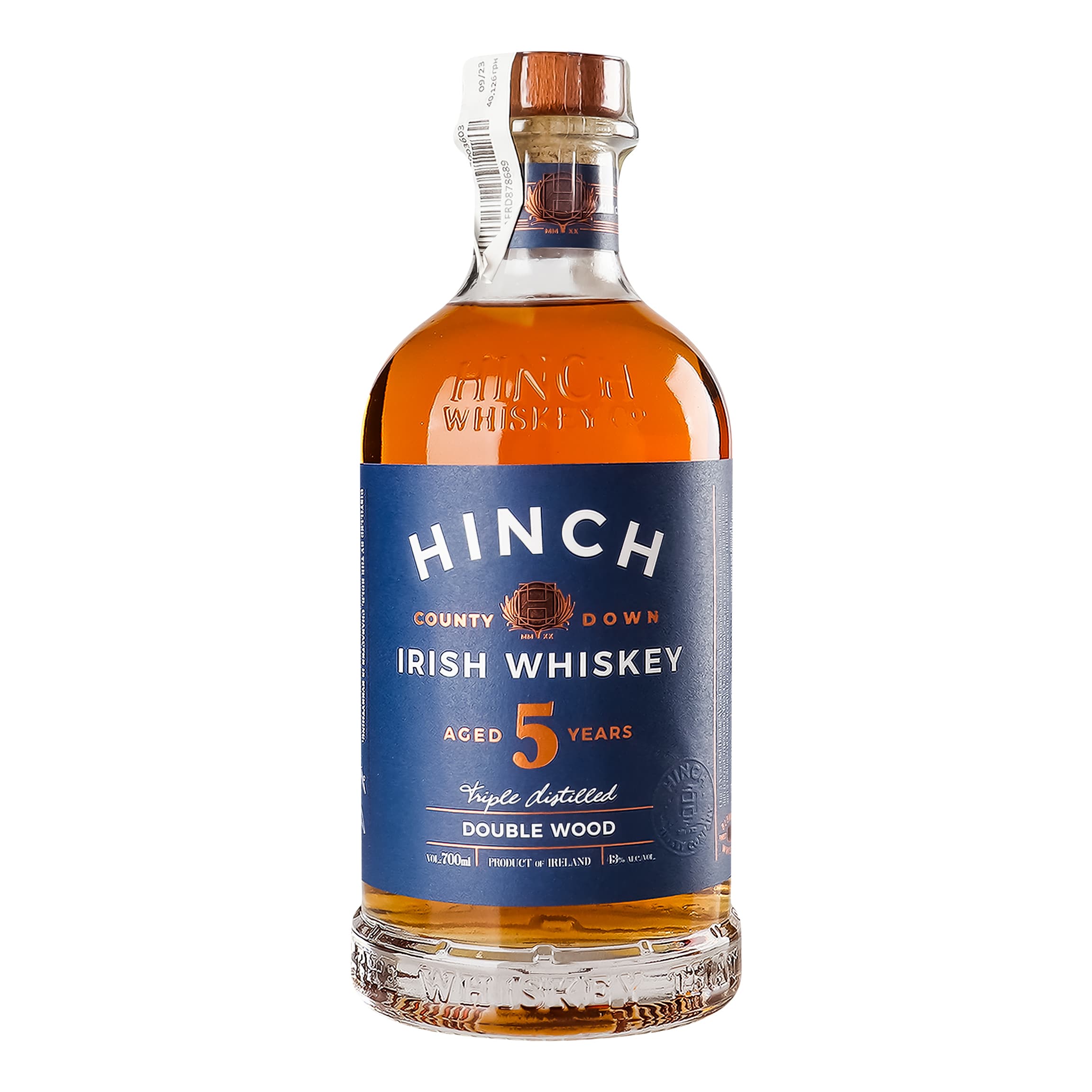 Віскі Hinch Double Wood 5 yo Blended Irish Whiskey, 43% 0,7 л