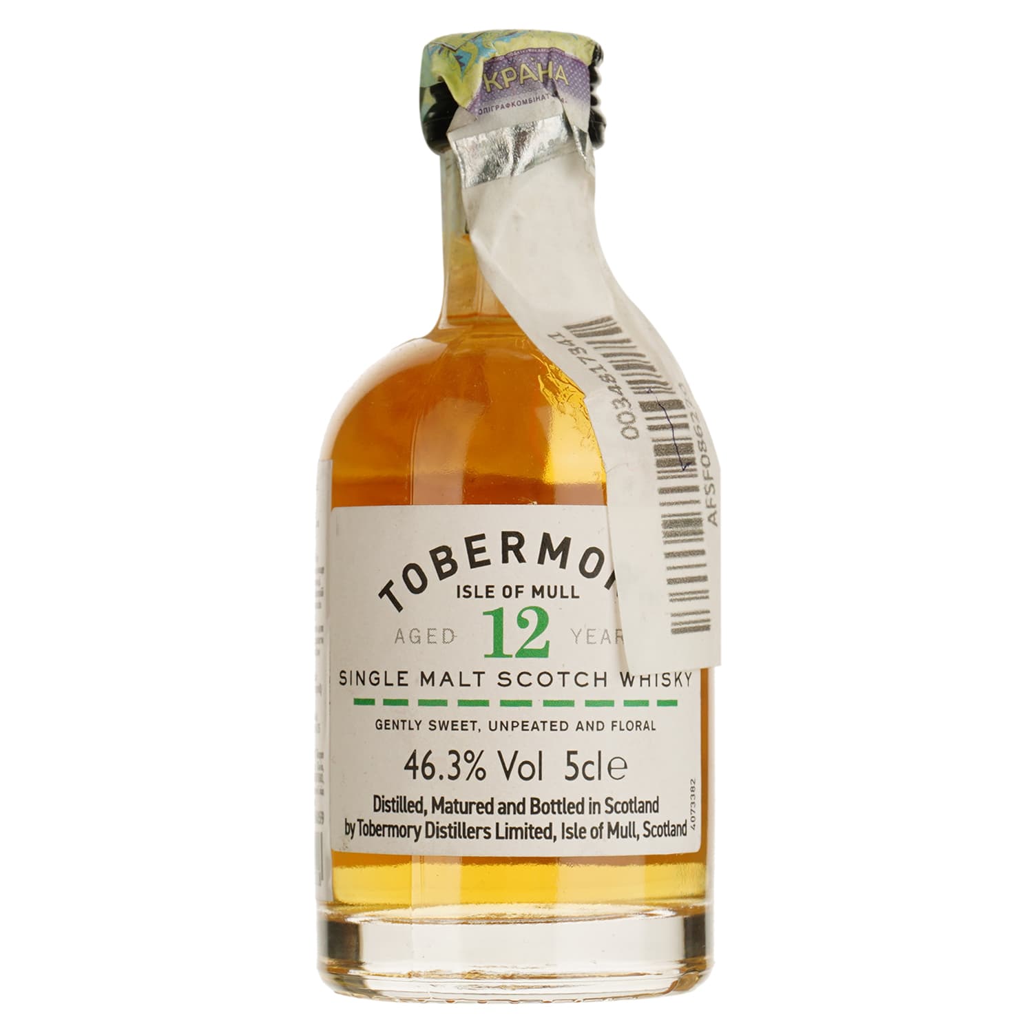 Віскі Tobermory Single Malt Scotch Whisky, 12 yo, 46,3%, 0,05 л