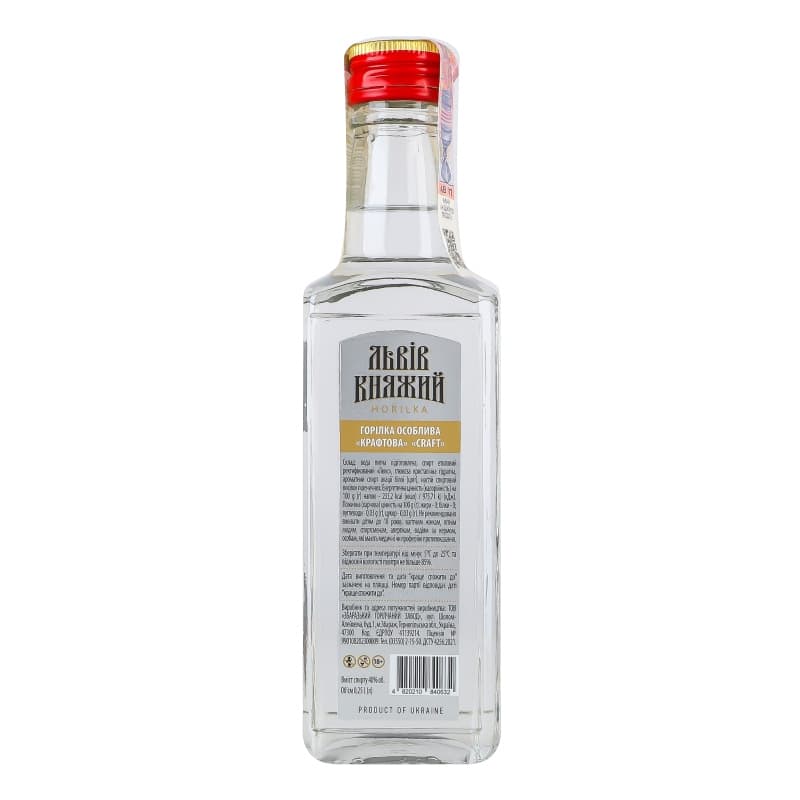 Горілка особлива Львів Княжий Крафтова 40% 0.25 л
