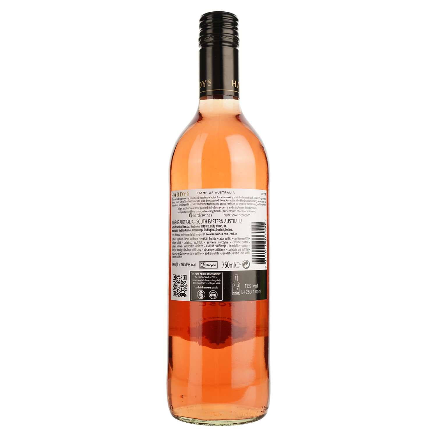 Вино Hardys Stamp Rose рожеве напівсухе 0.75 л