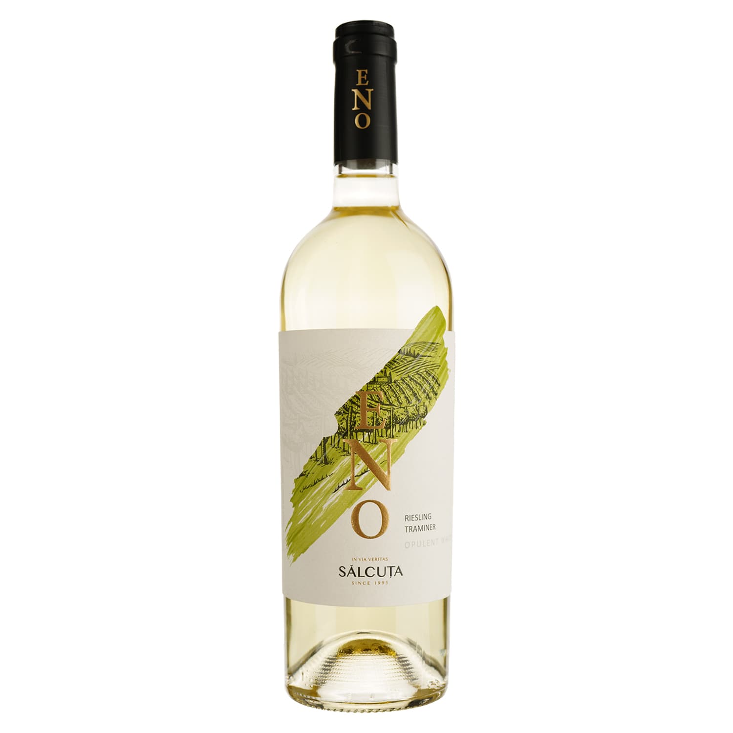 Вино Salcuta Eno Riesling&Traminer, біле, напівсухе, 0,75 л