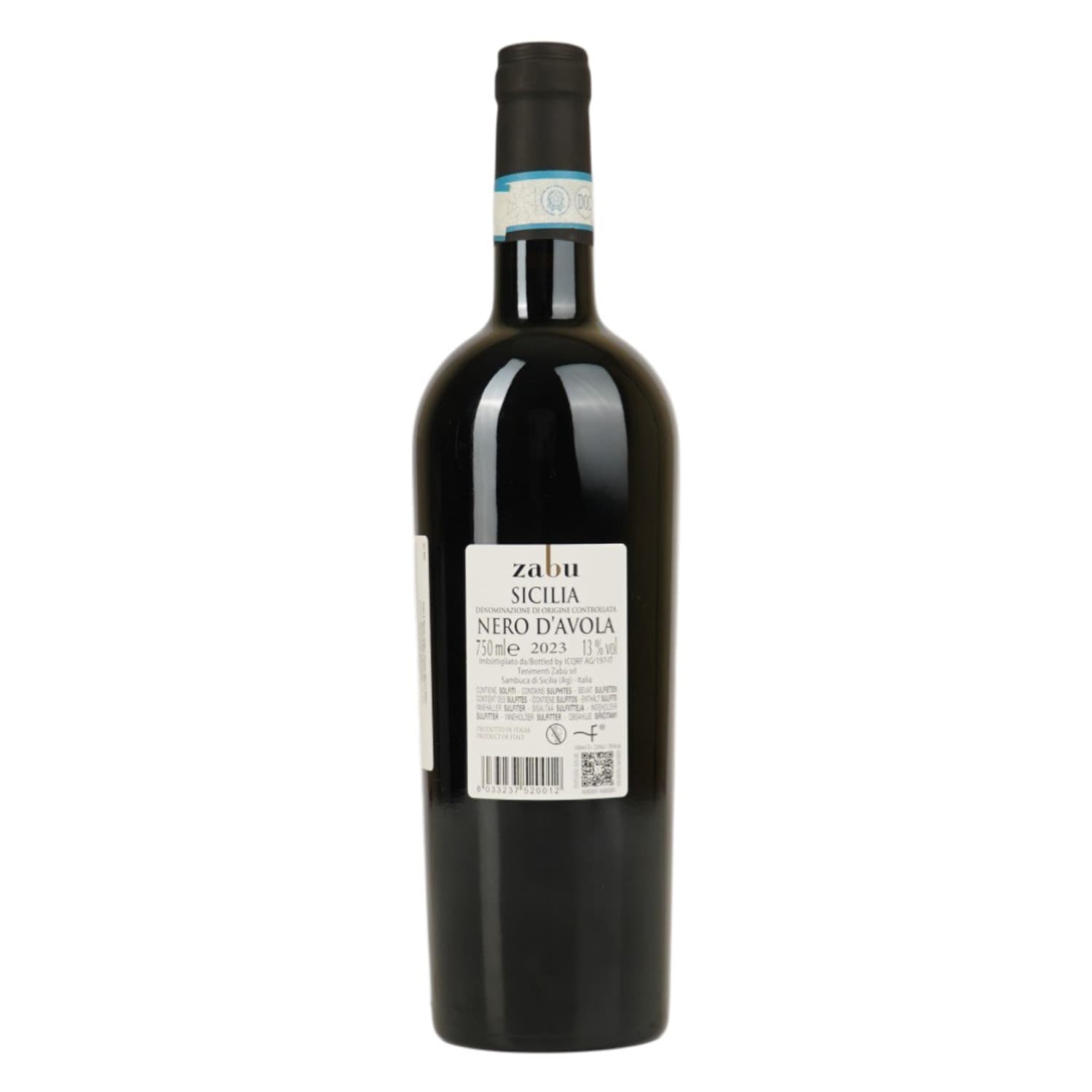 Вино Vigneti Zabu Nero d'Avola Sicilia червоне сухе 13.5% 0.75 л