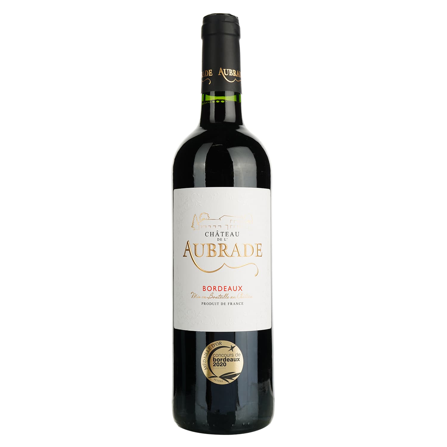 Вино Chateau De L'Aubrade Bordeaux Rouge AOP, червоне, сухе, 0,75 л
