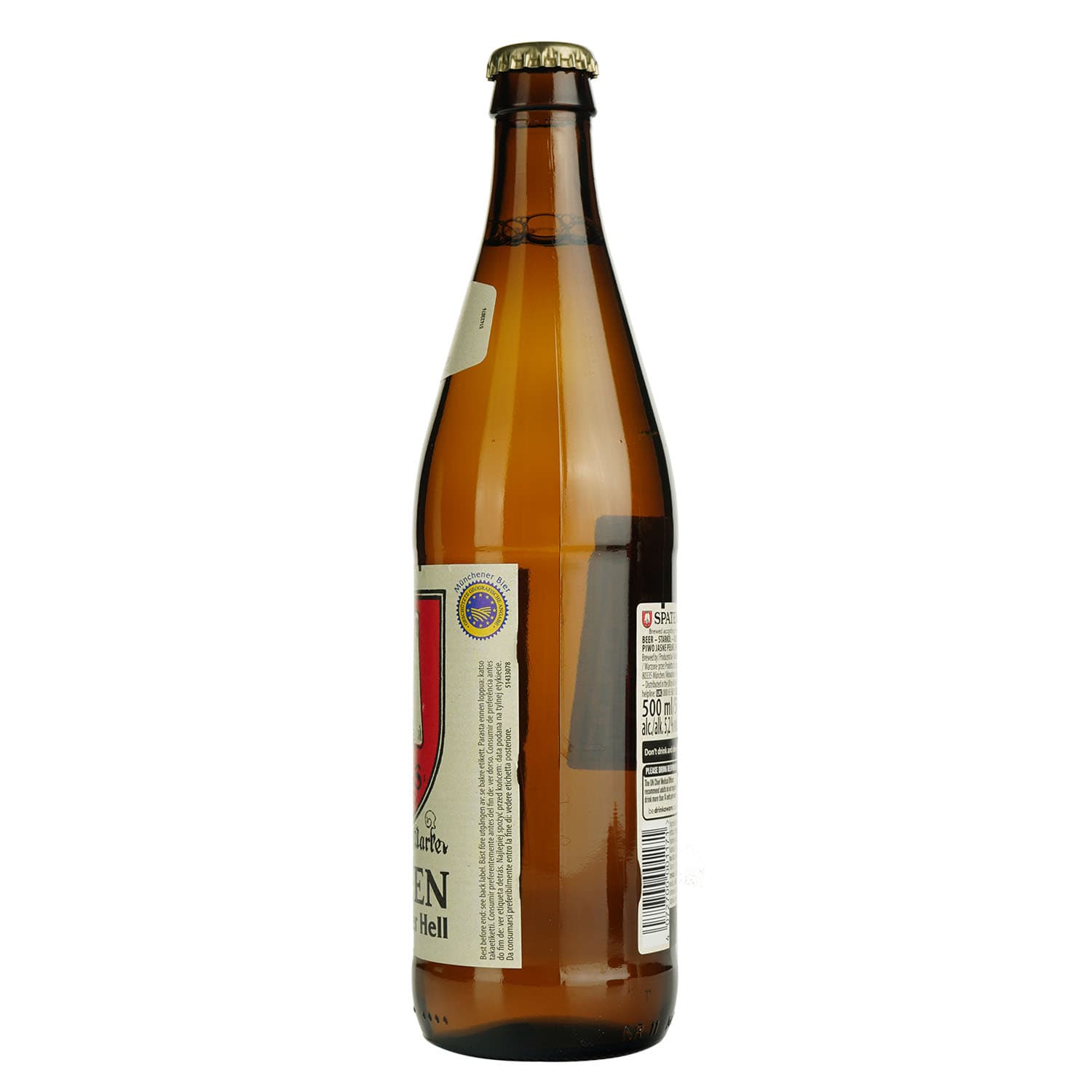 Пиво Spaten Munchen, світле, фільтроване, 5,2%, 0,5 л (786385)