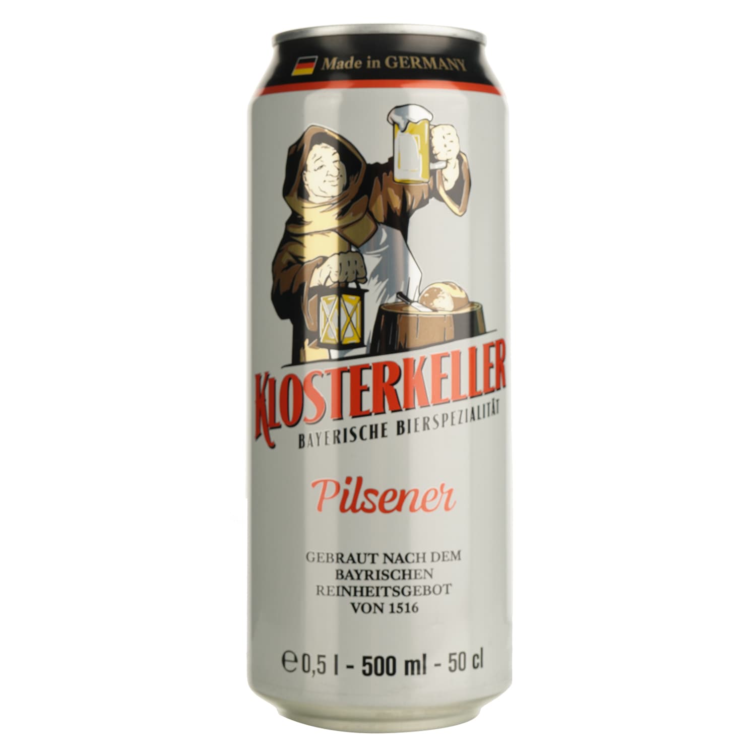 Пиво Klosterkeller Pilsener світле 5% 0.5 л з/б