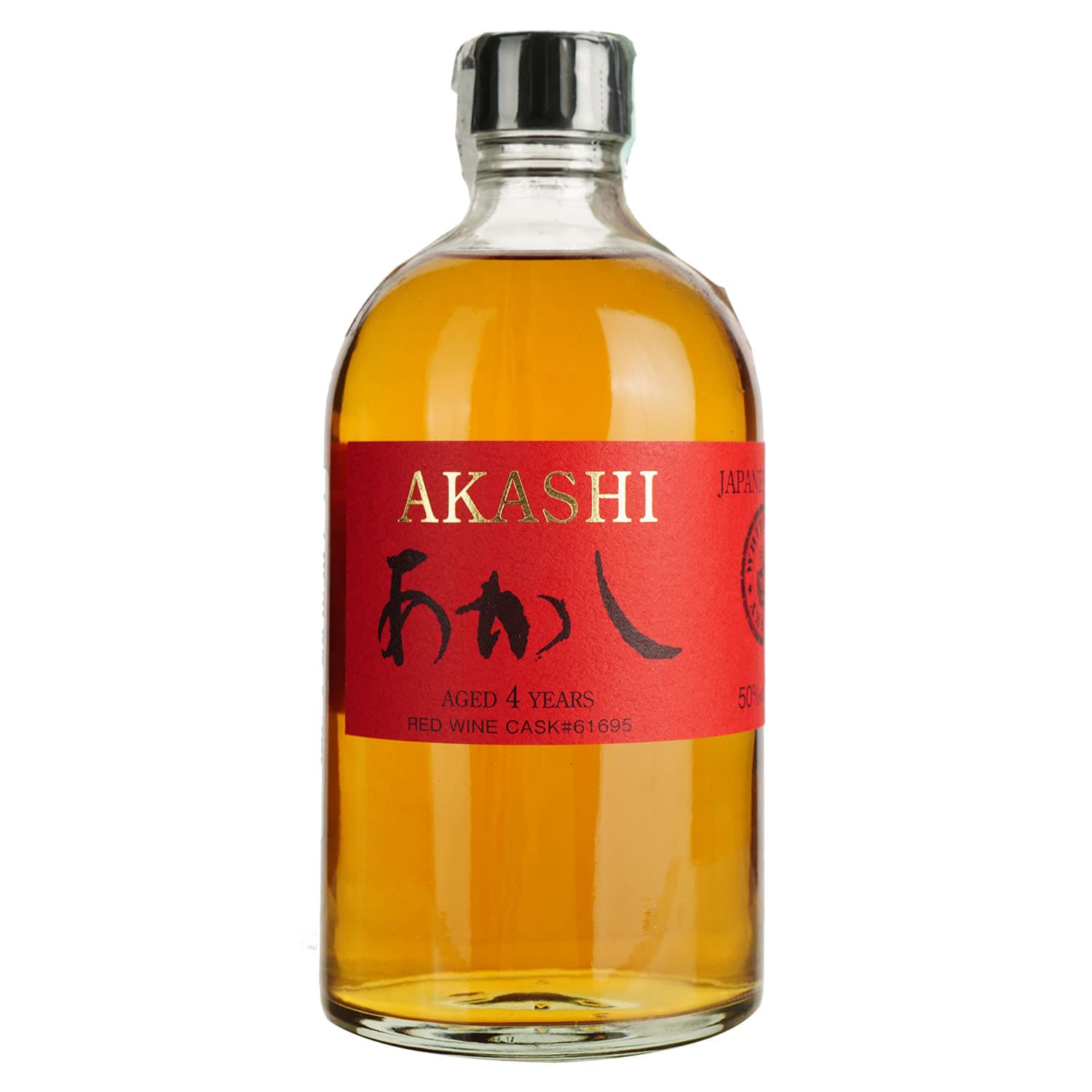 Віскі Akashi Single Malt Red Wine 4 Year Old 50% 0.5 л в подарунковій упаковці