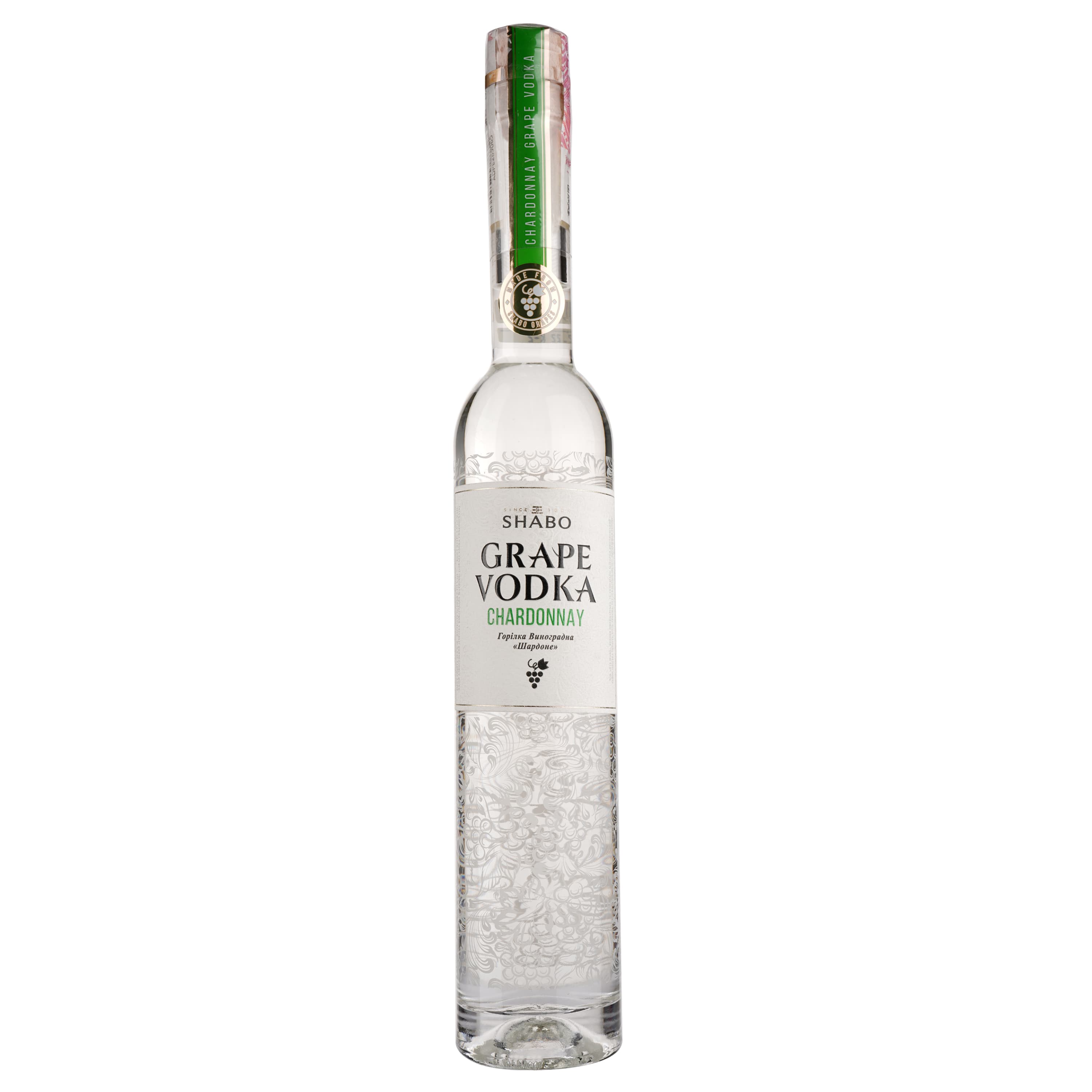 Горілка виноградна Shabo Chardonnay, 40%, 0,375 л