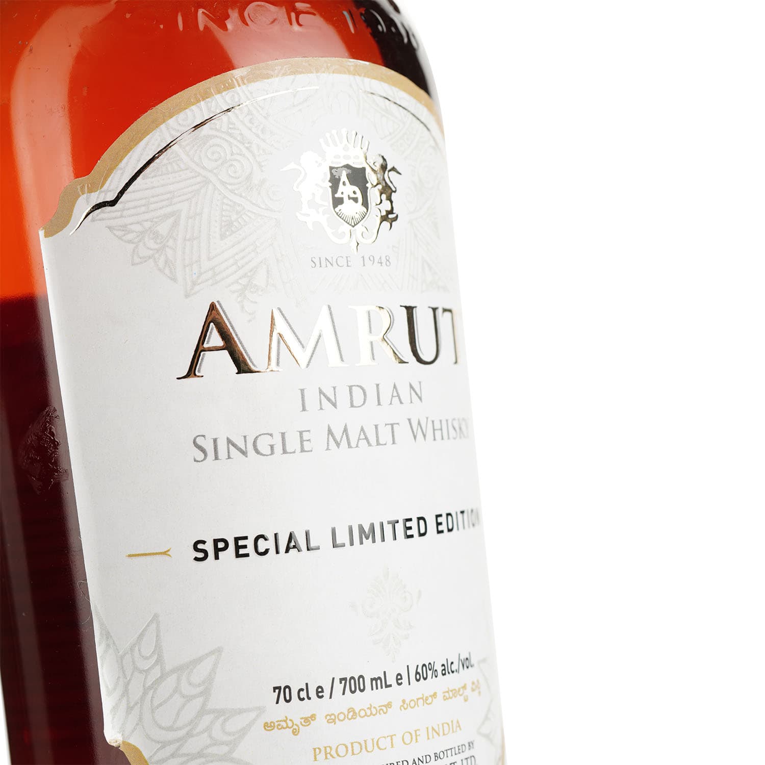Віскі Amrut Lightly Peated 0.7 л в подарунковій упаковці