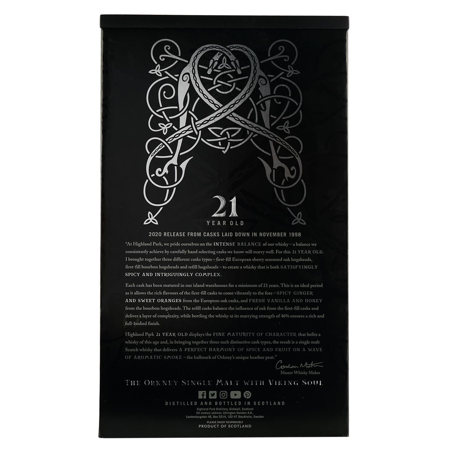 Віскі Highland Park 21 Year Old 46% 0.7 л в подарунковій упаковці