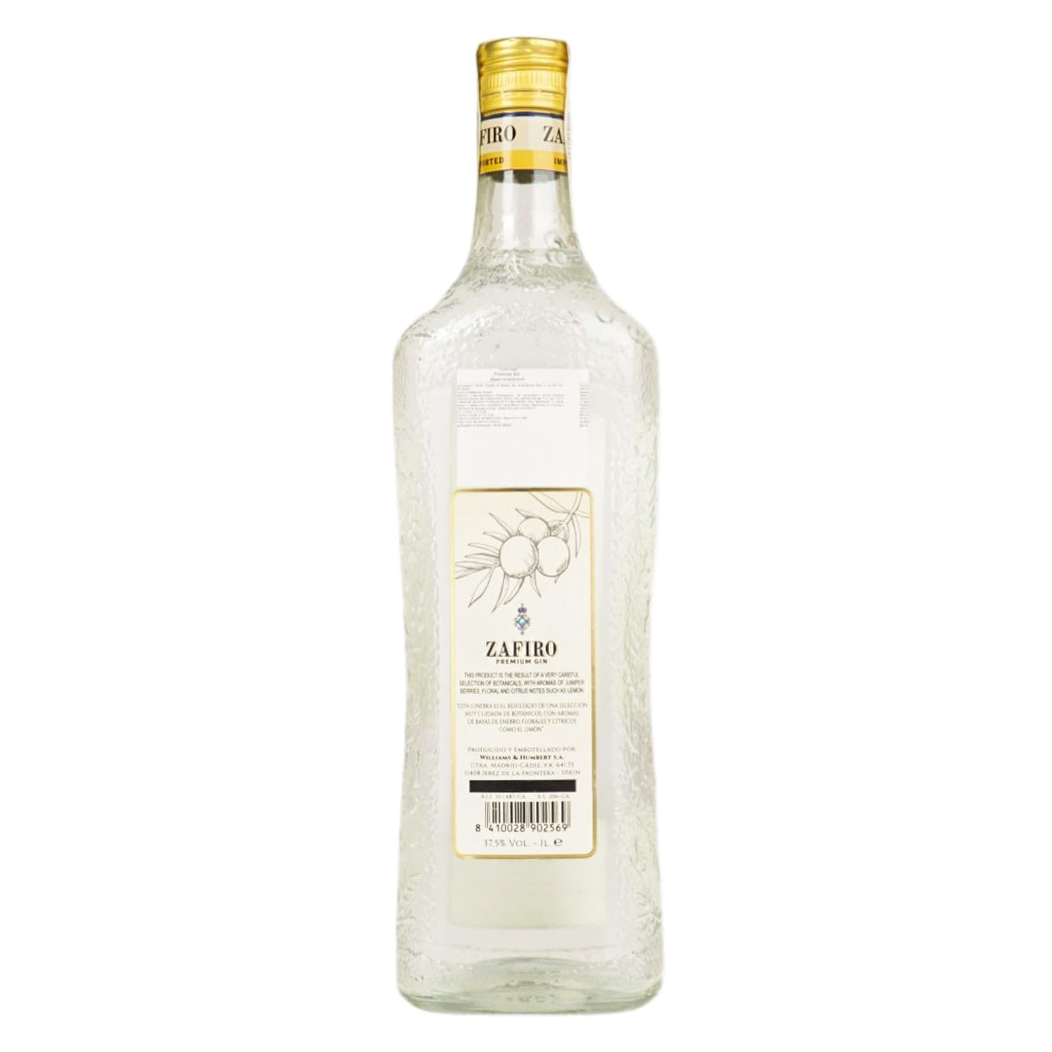 Джин Zafiro Classic 37.5% 1 л