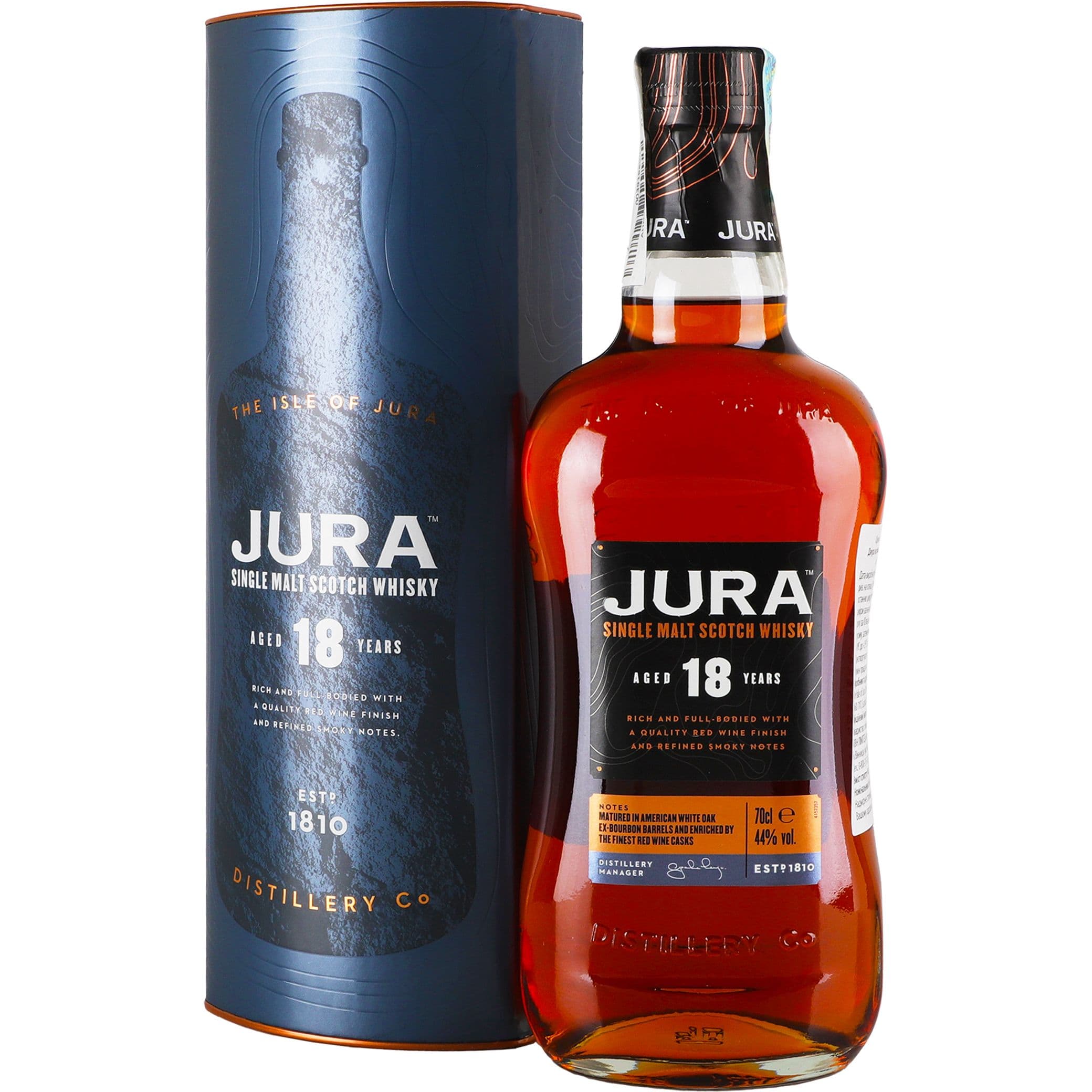 Віскі Jura 18 yo Single Malt Scotch Whisky 44% 0.7 л