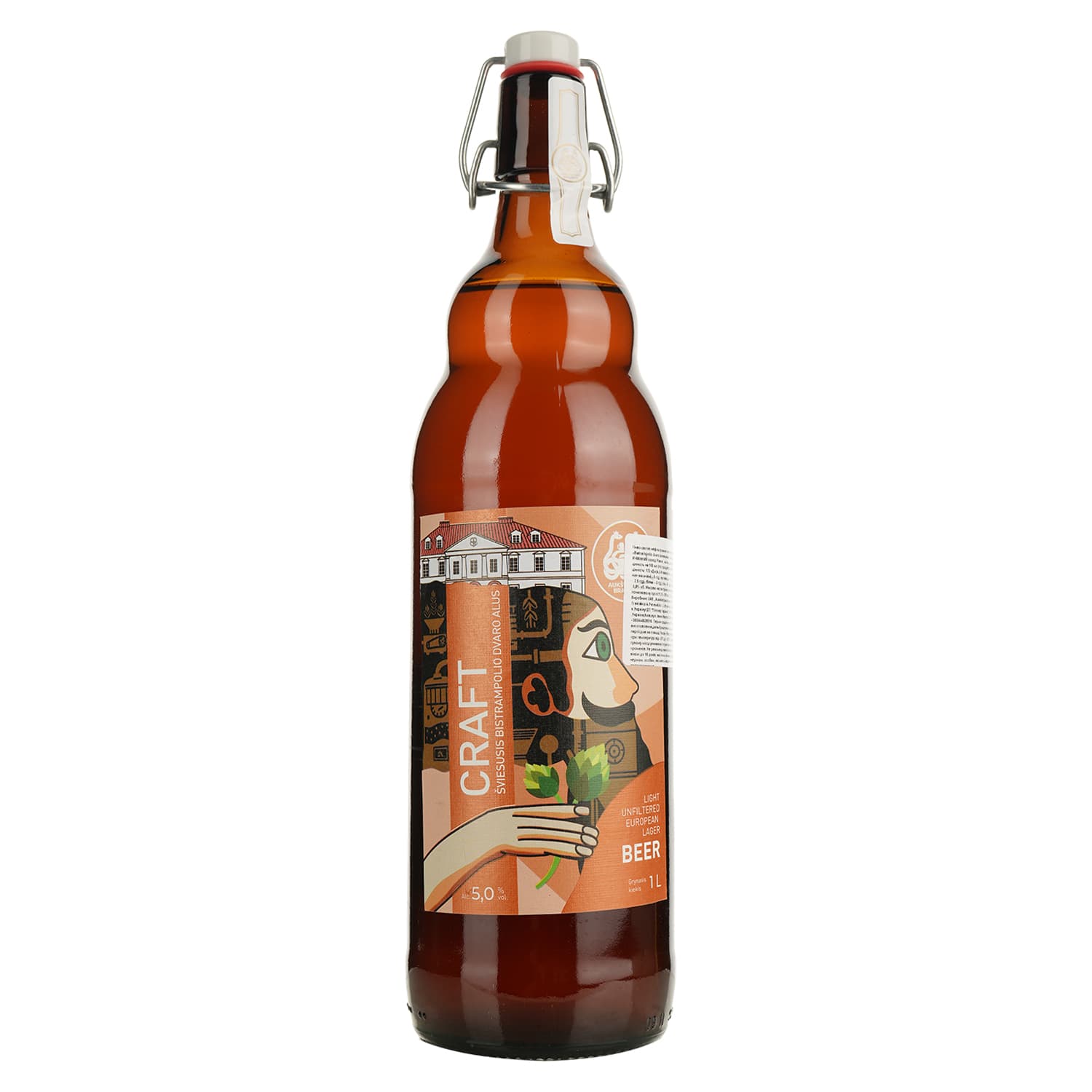 Пиво Bistrampolio Craft Dvaro Sviesusis світле 5% 1 л