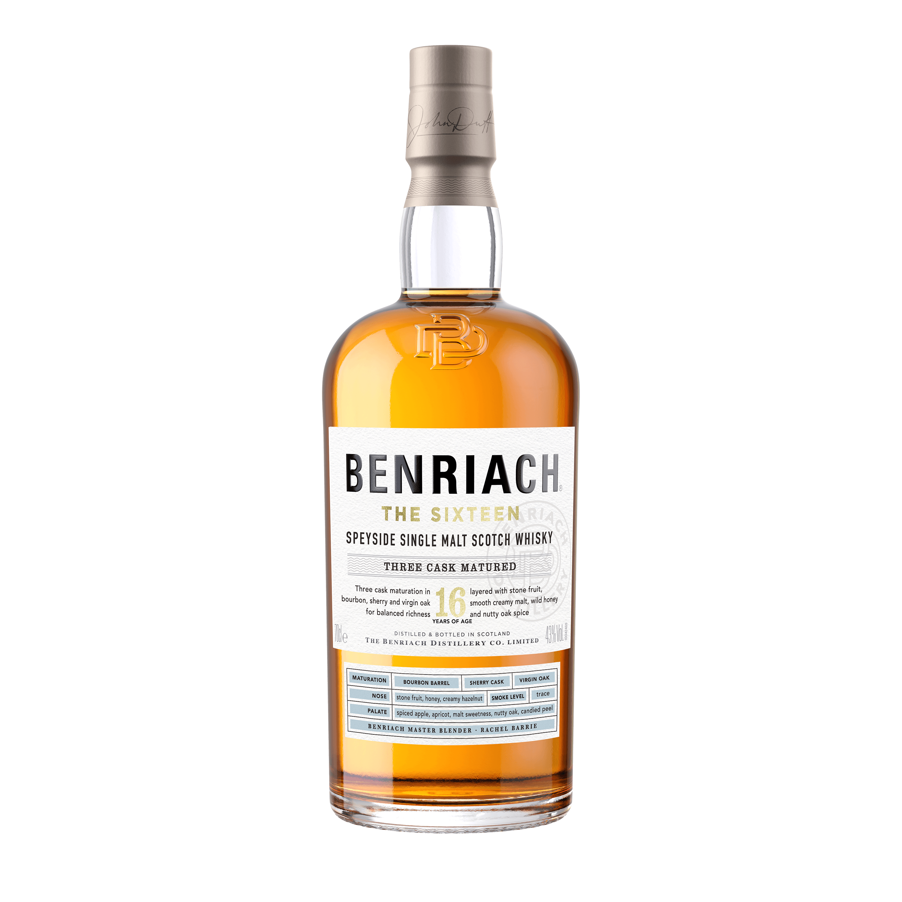 Віскі BenRiach 16 yo Single Malt Scotch Whisky 43% 0.7 л, в тубусі