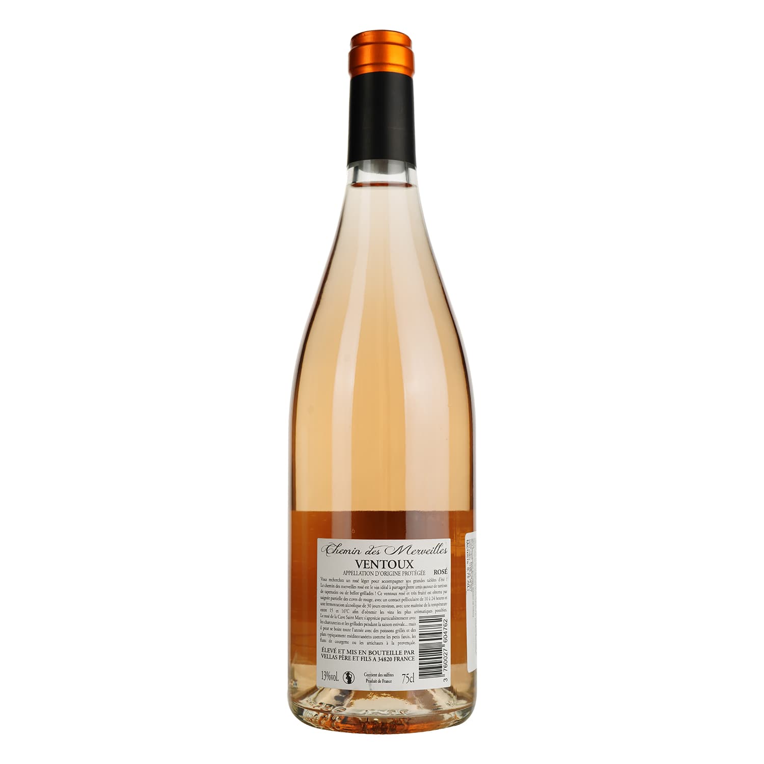 Вино Chemin des Merveilles Rose AOP Ventoux, рожеве, сухе, 0,75 л