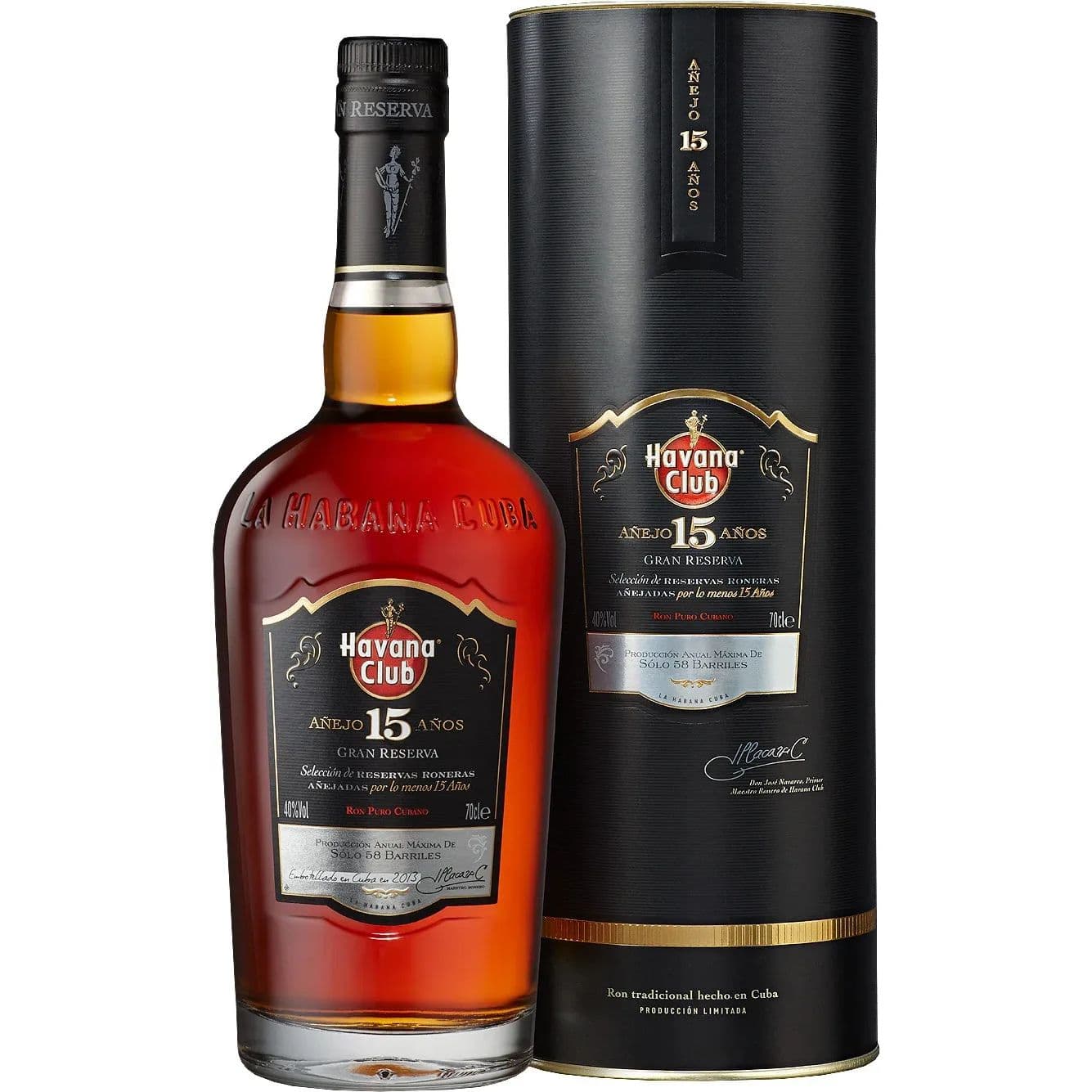 Ром Havana Club 15 yo Gran Reserva 40% 0.7 л у подарунковій упаковці