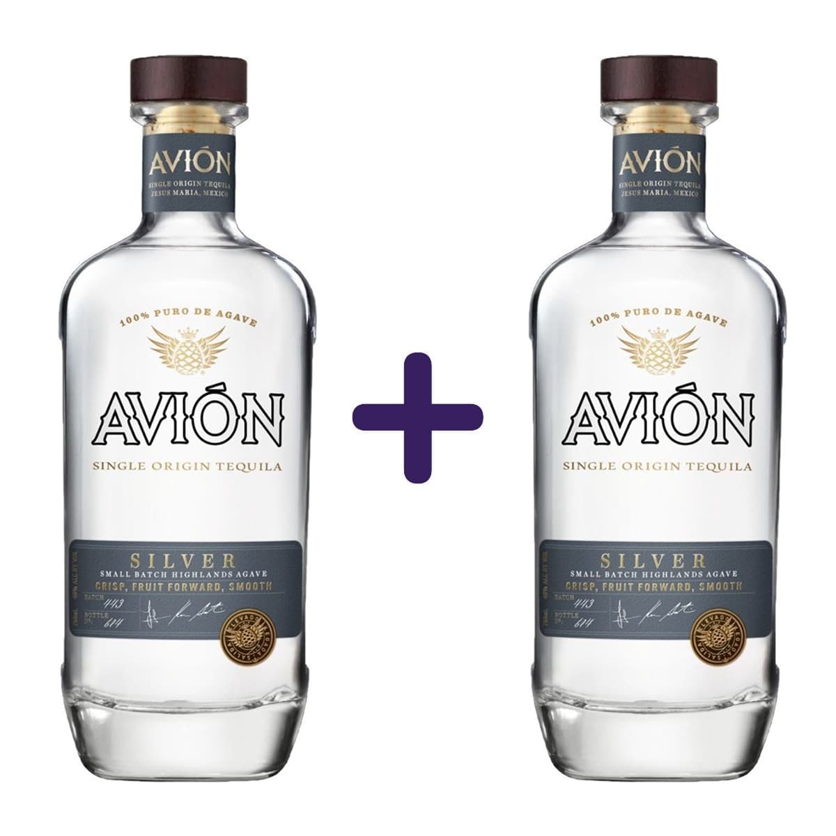 Текіла Avion Silver Small Batch Highlands 100% Puro de Agave 40% 1.4 л (2 шт х 0.7 л)